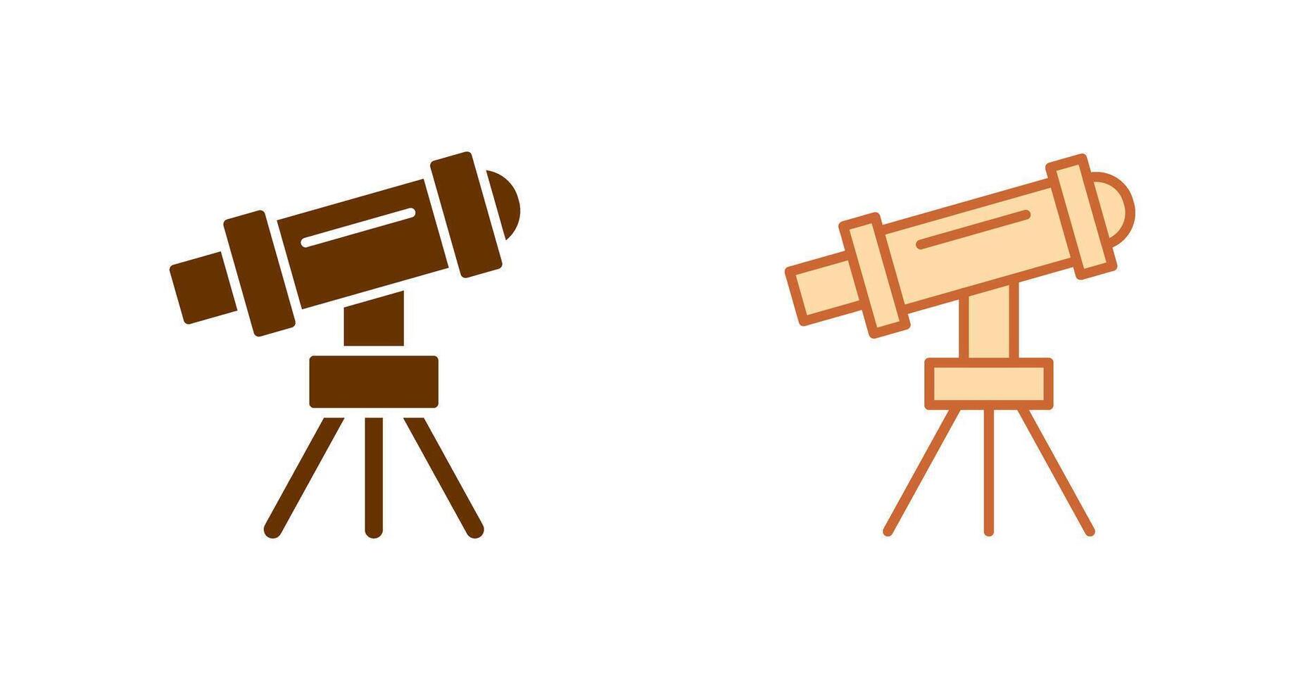 telescopio en estar icono vector