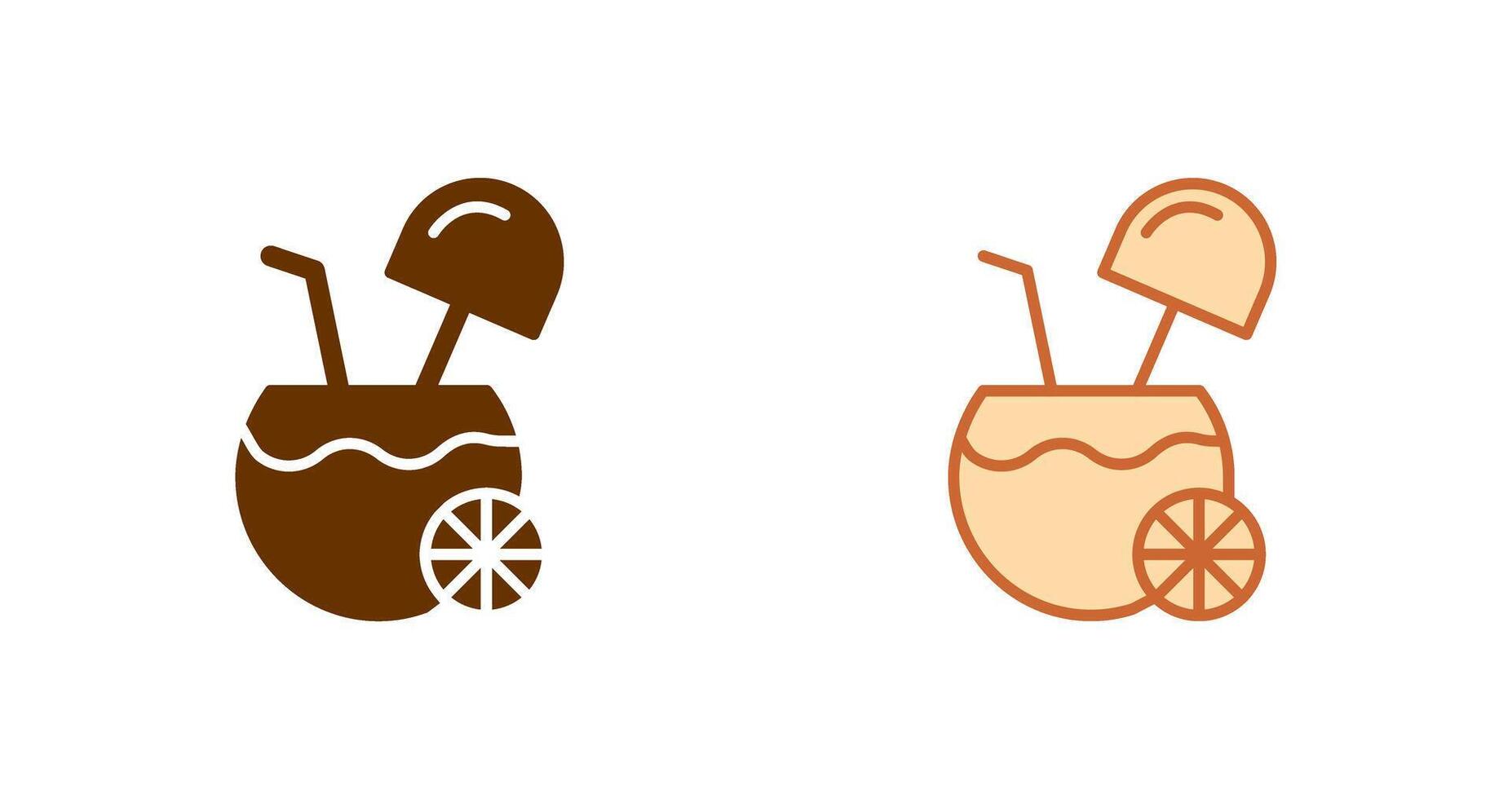 Coconut Drink Icon vector