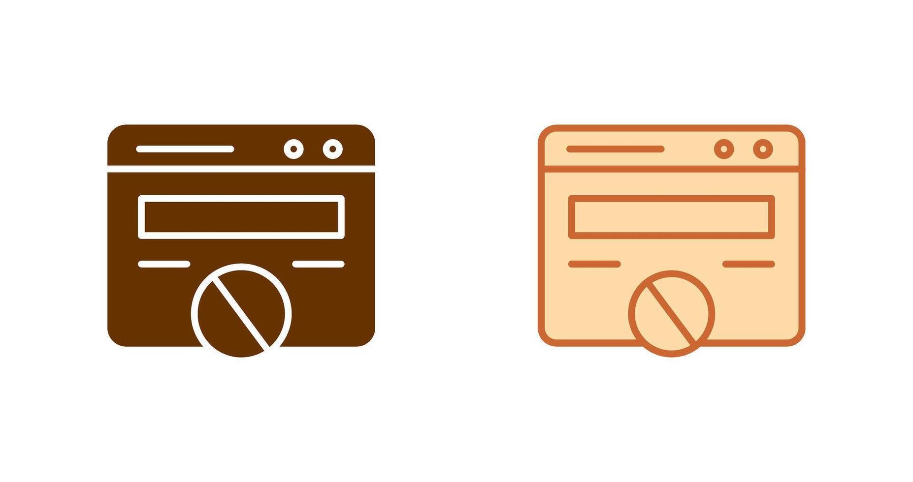 Block Website Icon vector