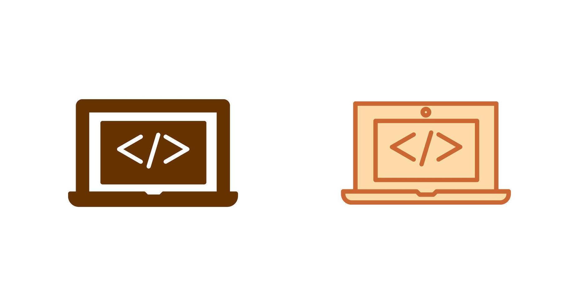 Coding Computer Icon vector