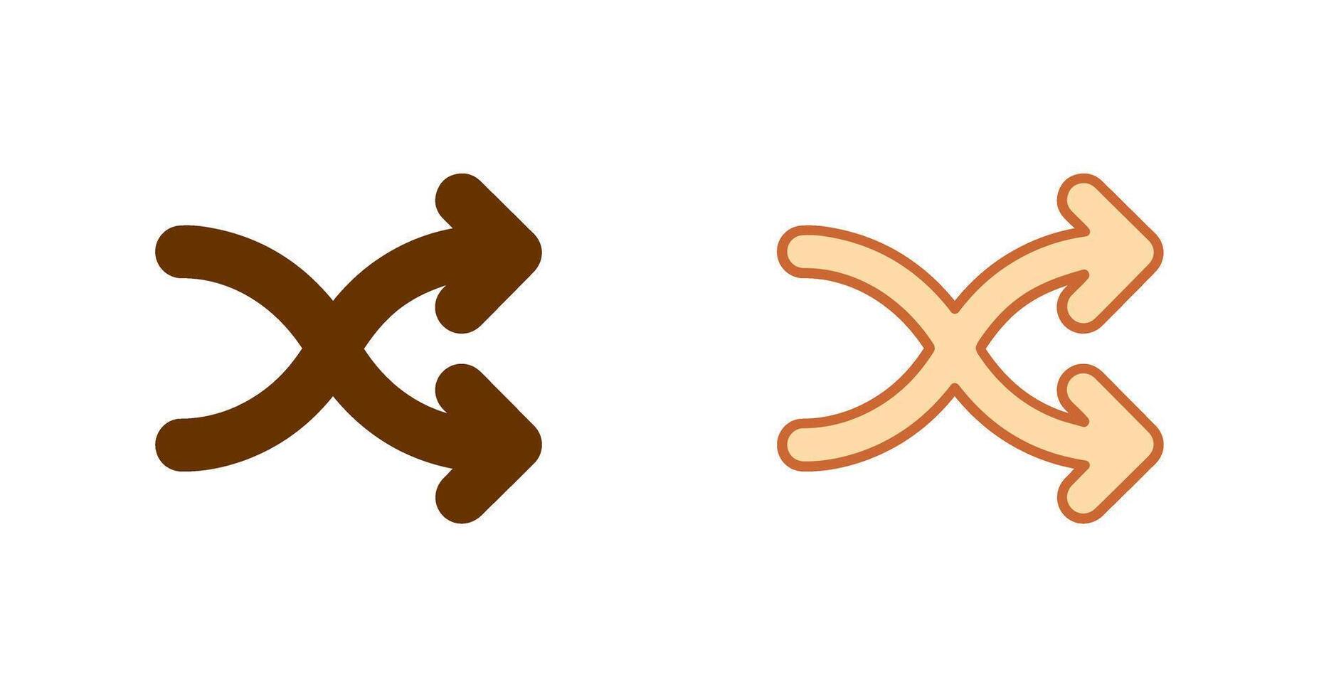 Arrow Crossing Icon vector