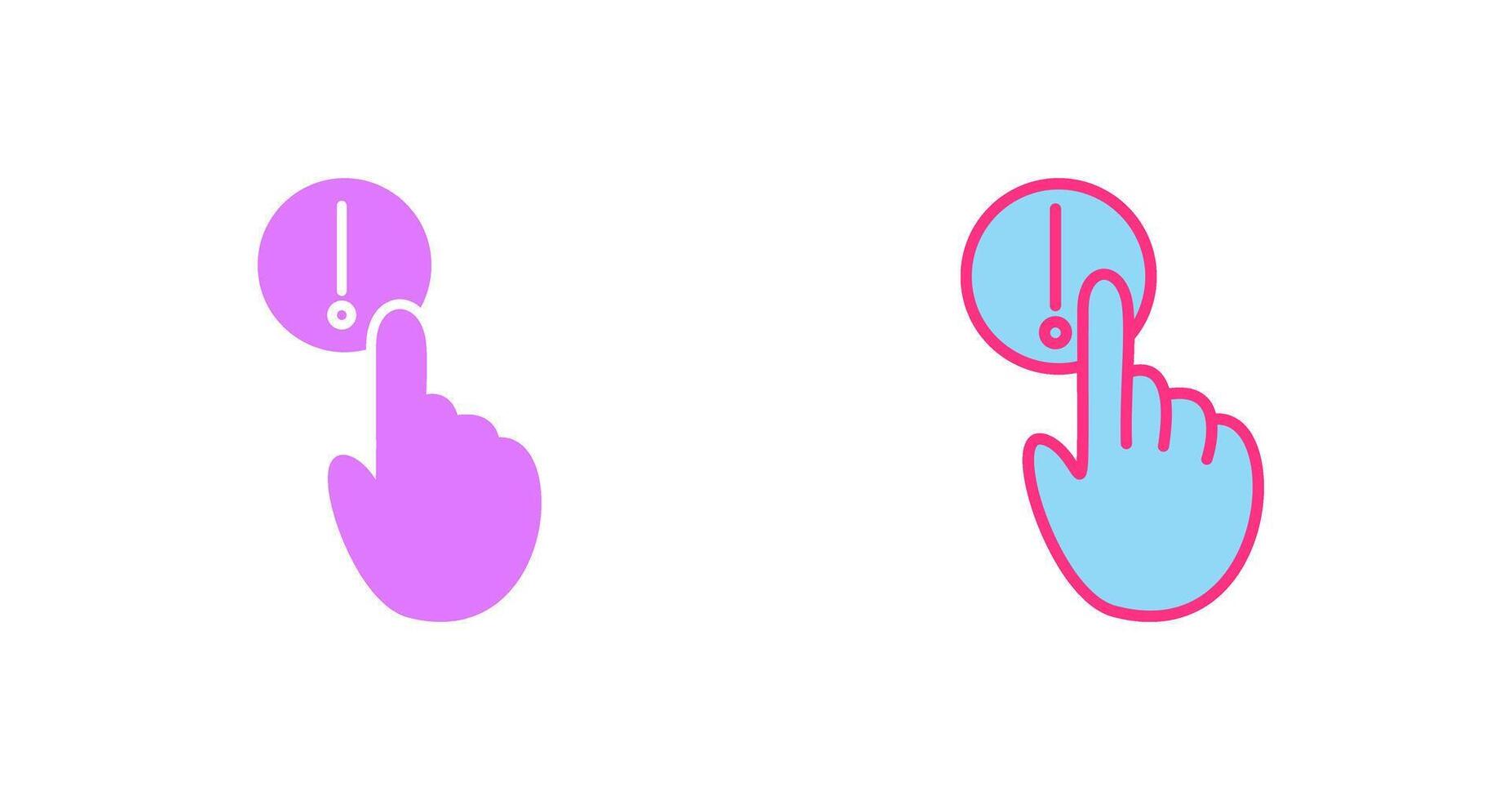 Danger of Hand Press Icon vector