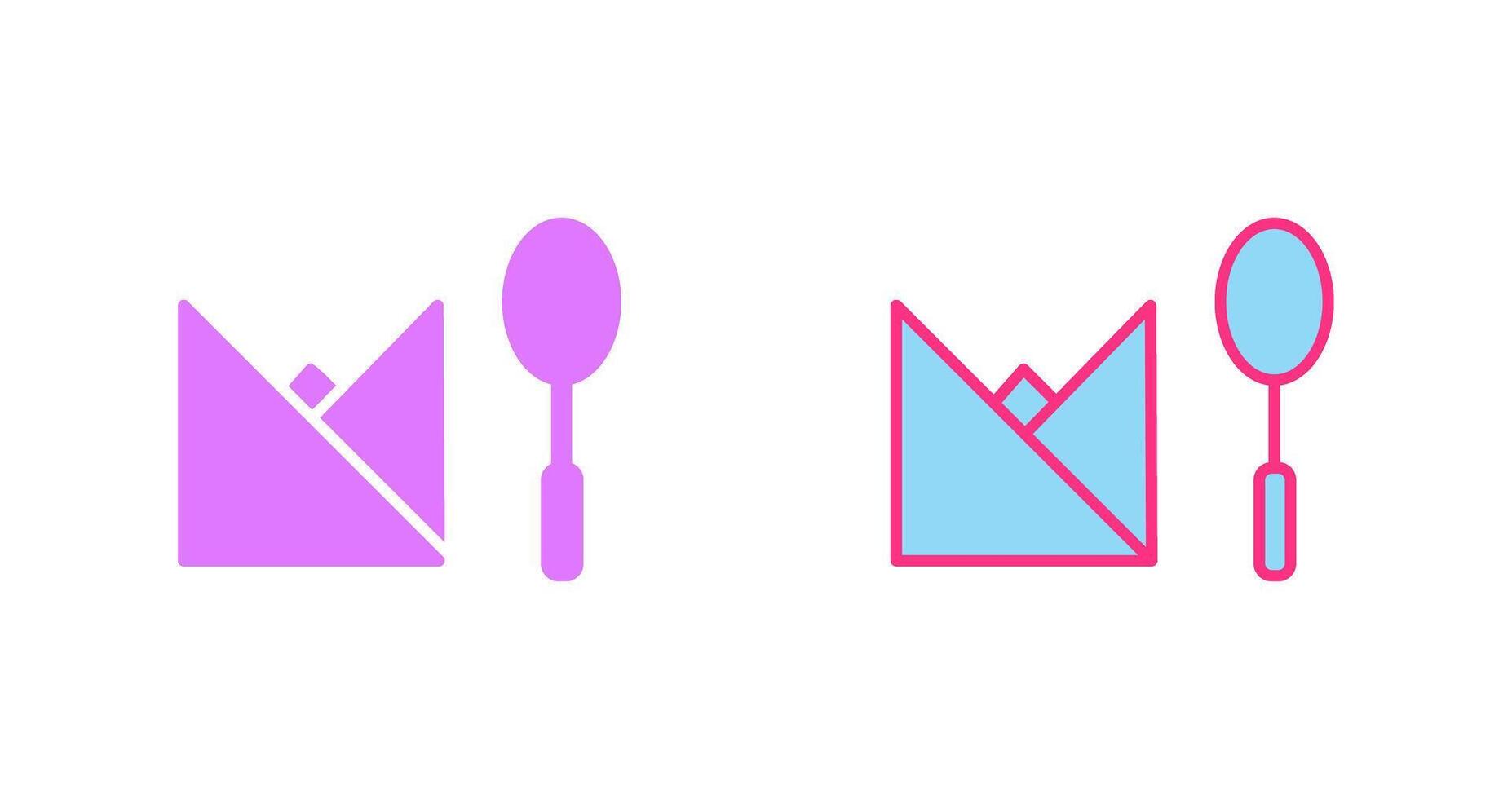 Spoon and Napkin Icon vector