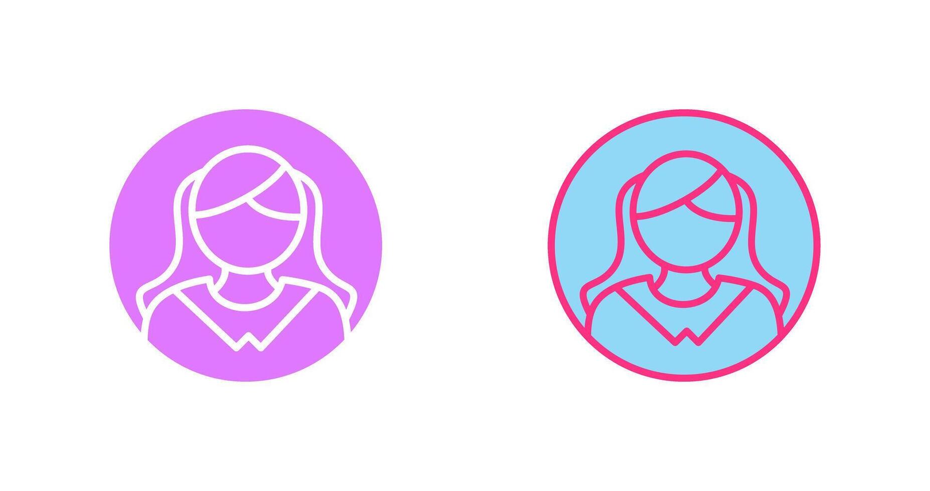 Female Profile Icon vector