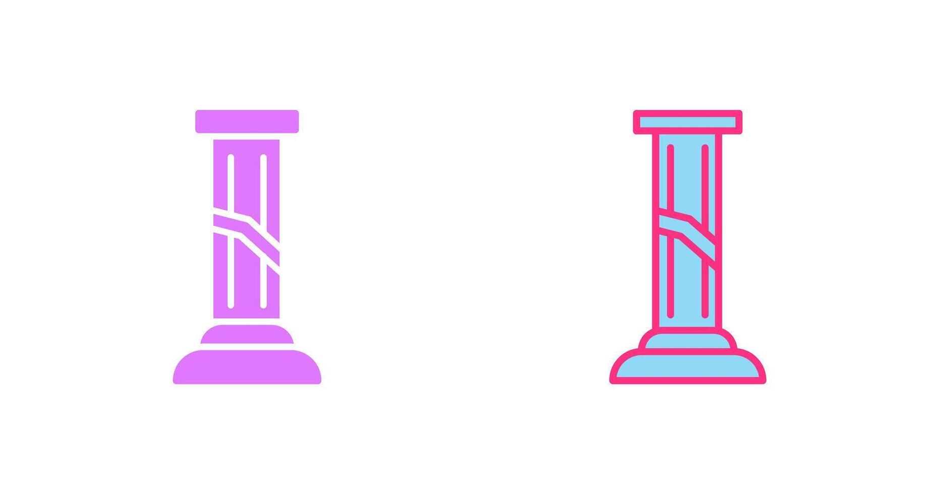 Broken Pillar Icon vector