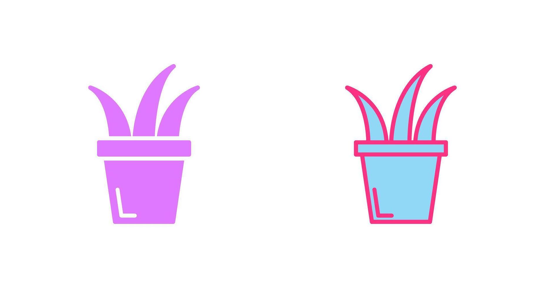 Grass Pot Icon vector