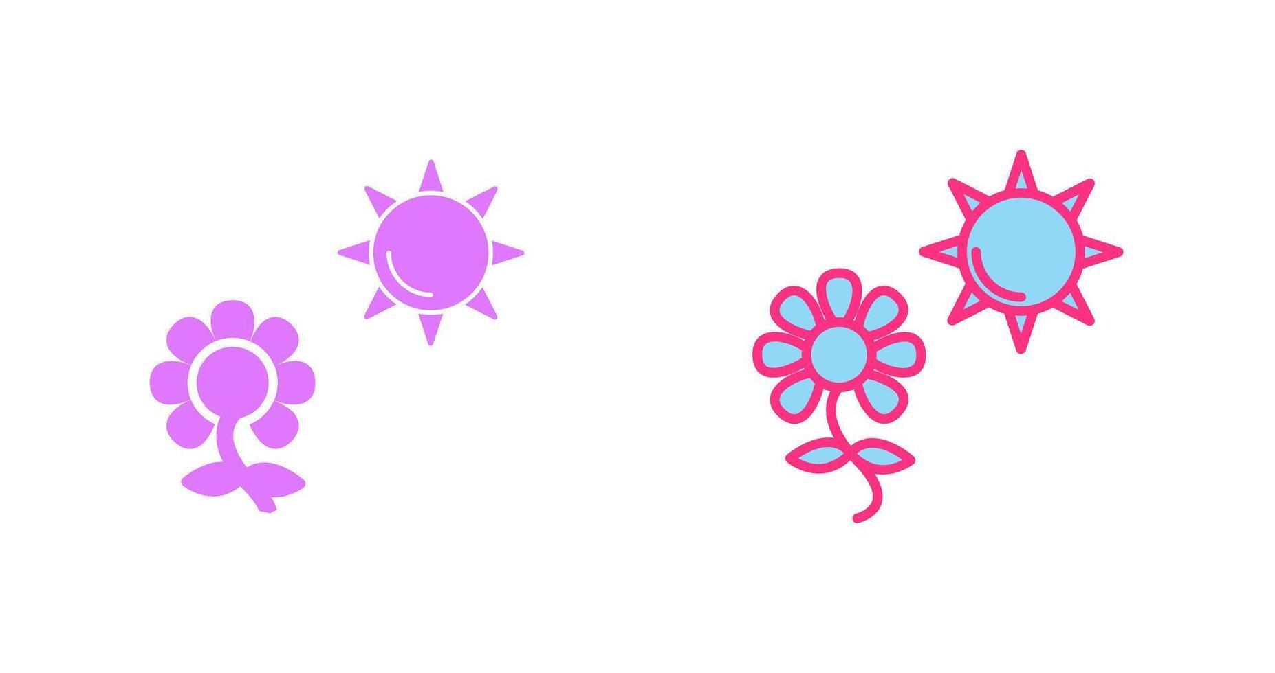 Flower in sunlight Icon vector