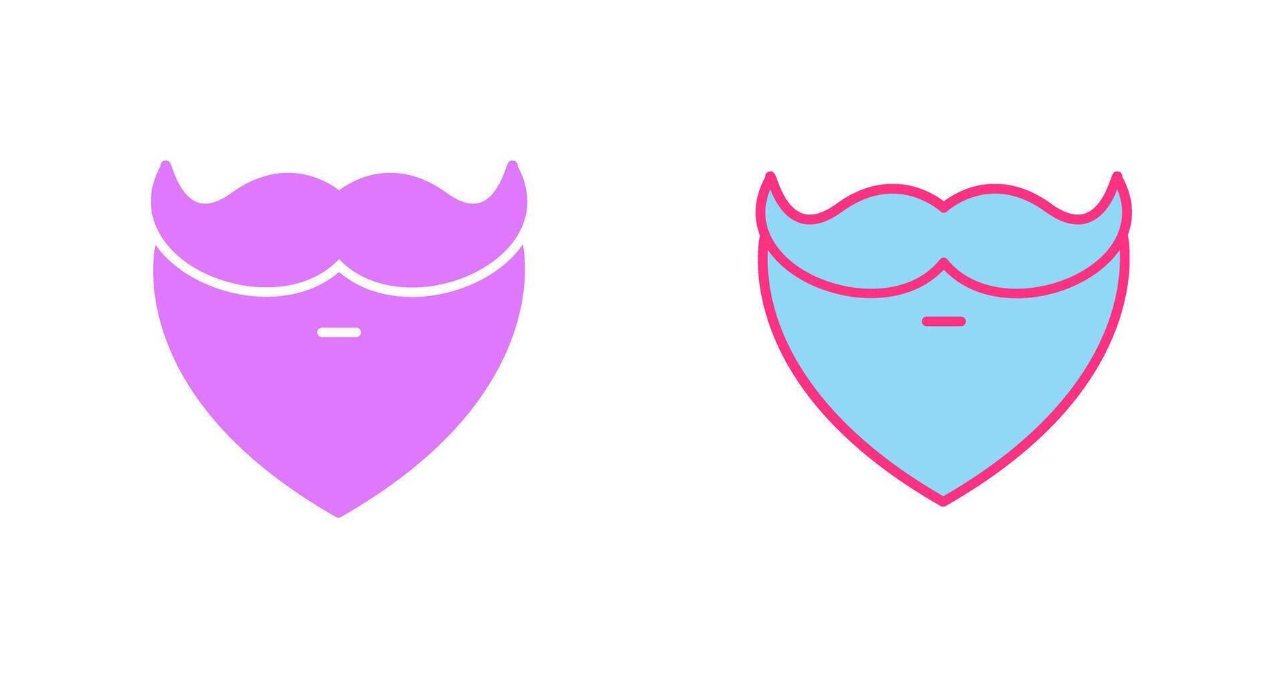 barba y Bigote yo icono vector