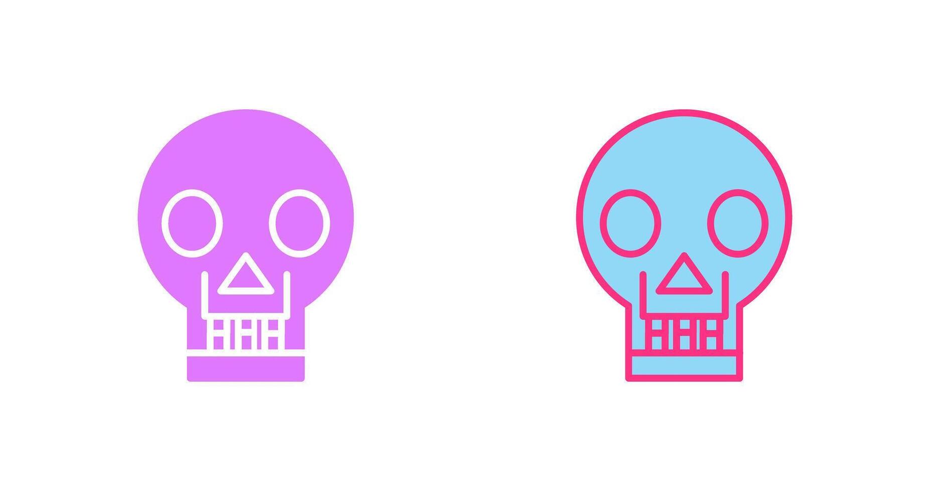 Skull X ray Icon vector