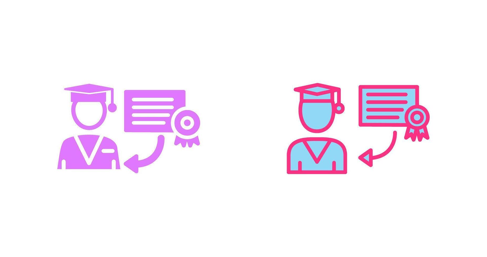 Receiving Degree Icon vector