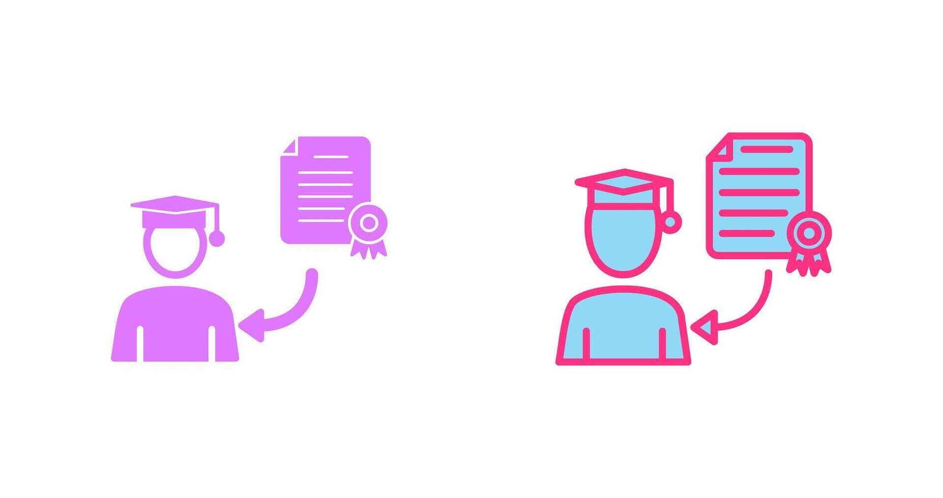 Receiving Diploma Icon vector