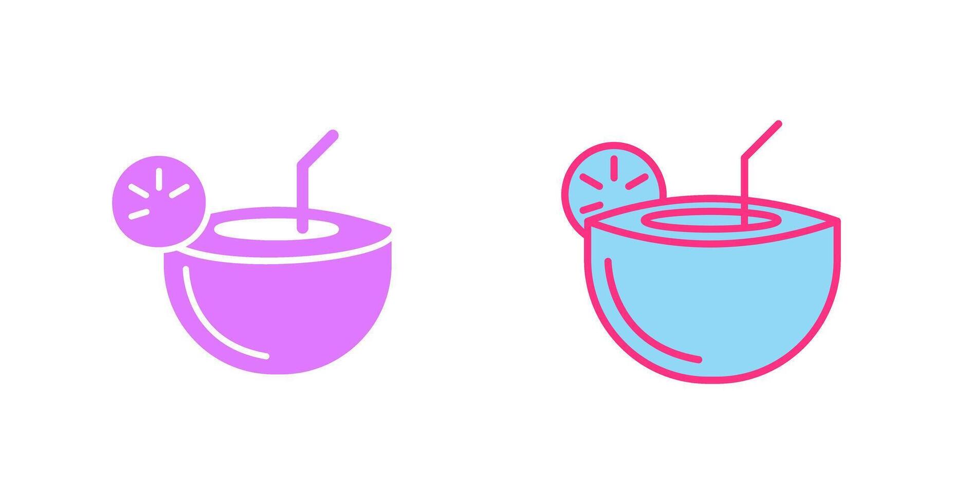 Coconut Drink Icon vector
