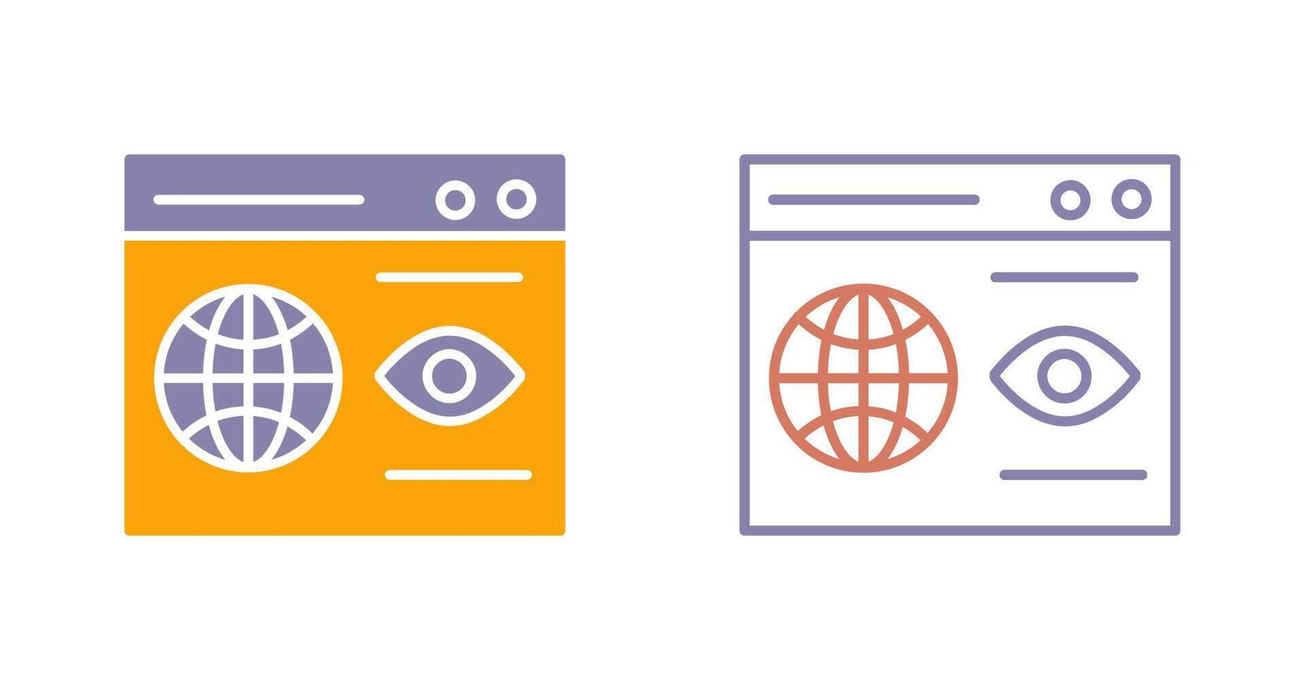 Web Visibility Icon vector
