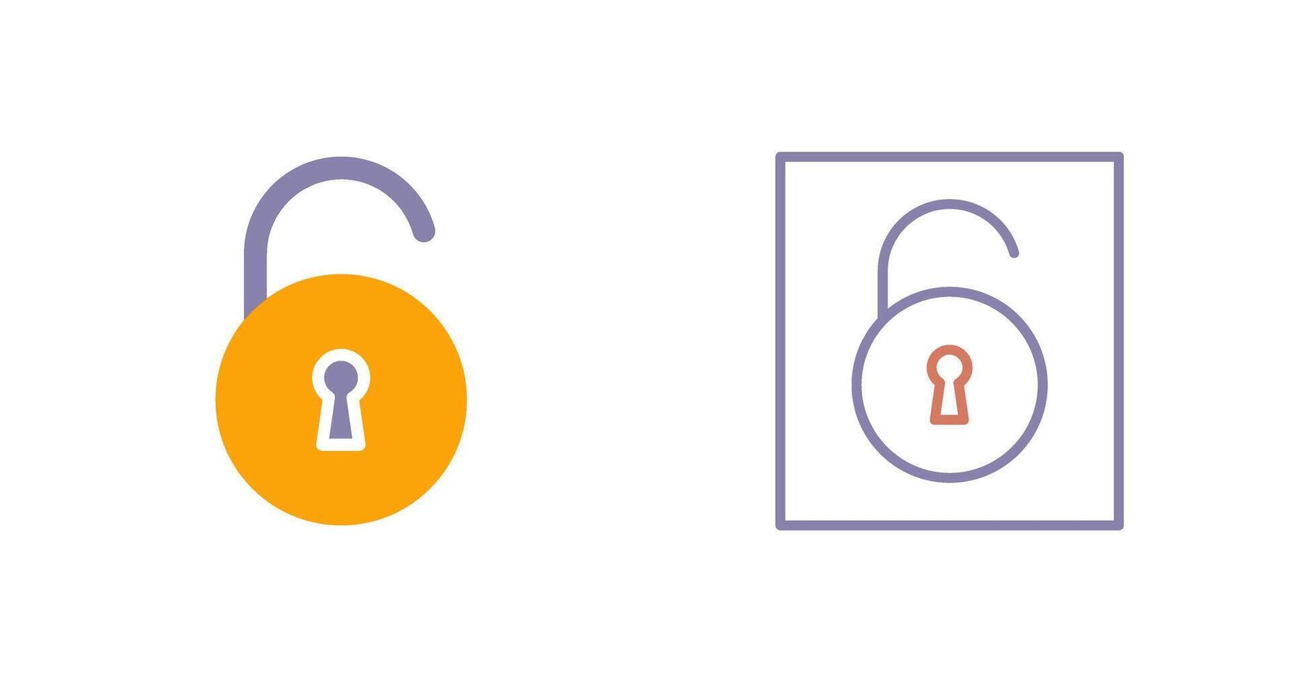 Open Lock Icon vector