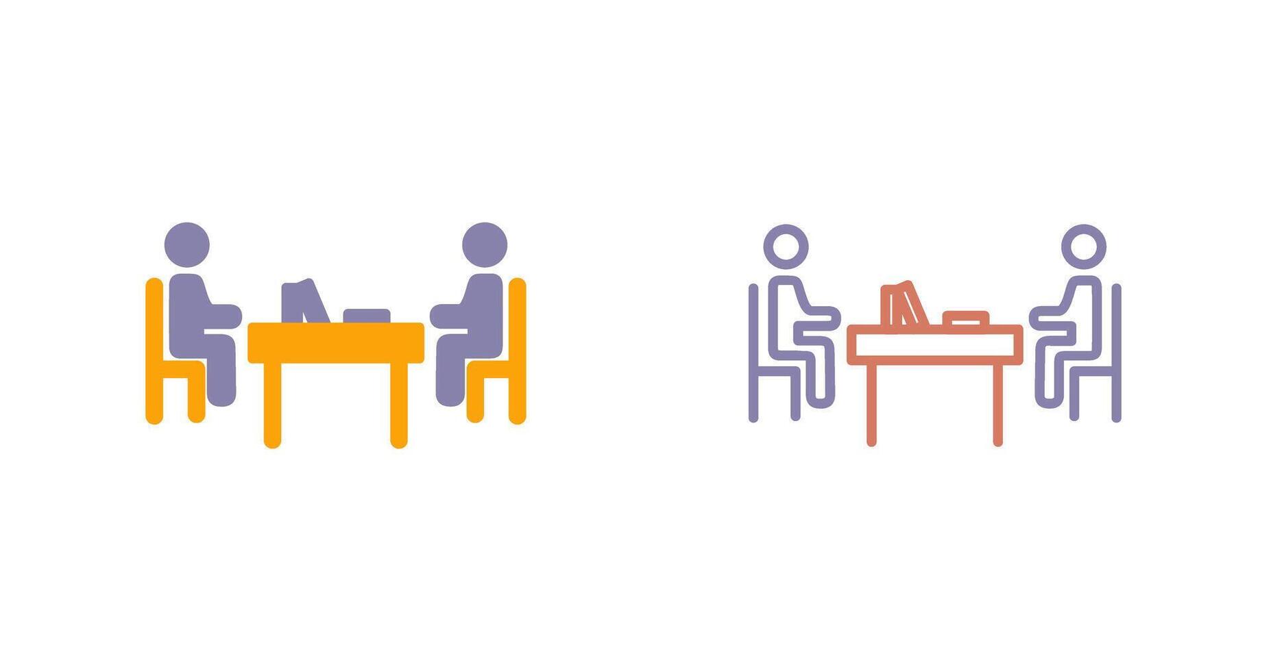 Two Students Studying Icon vector