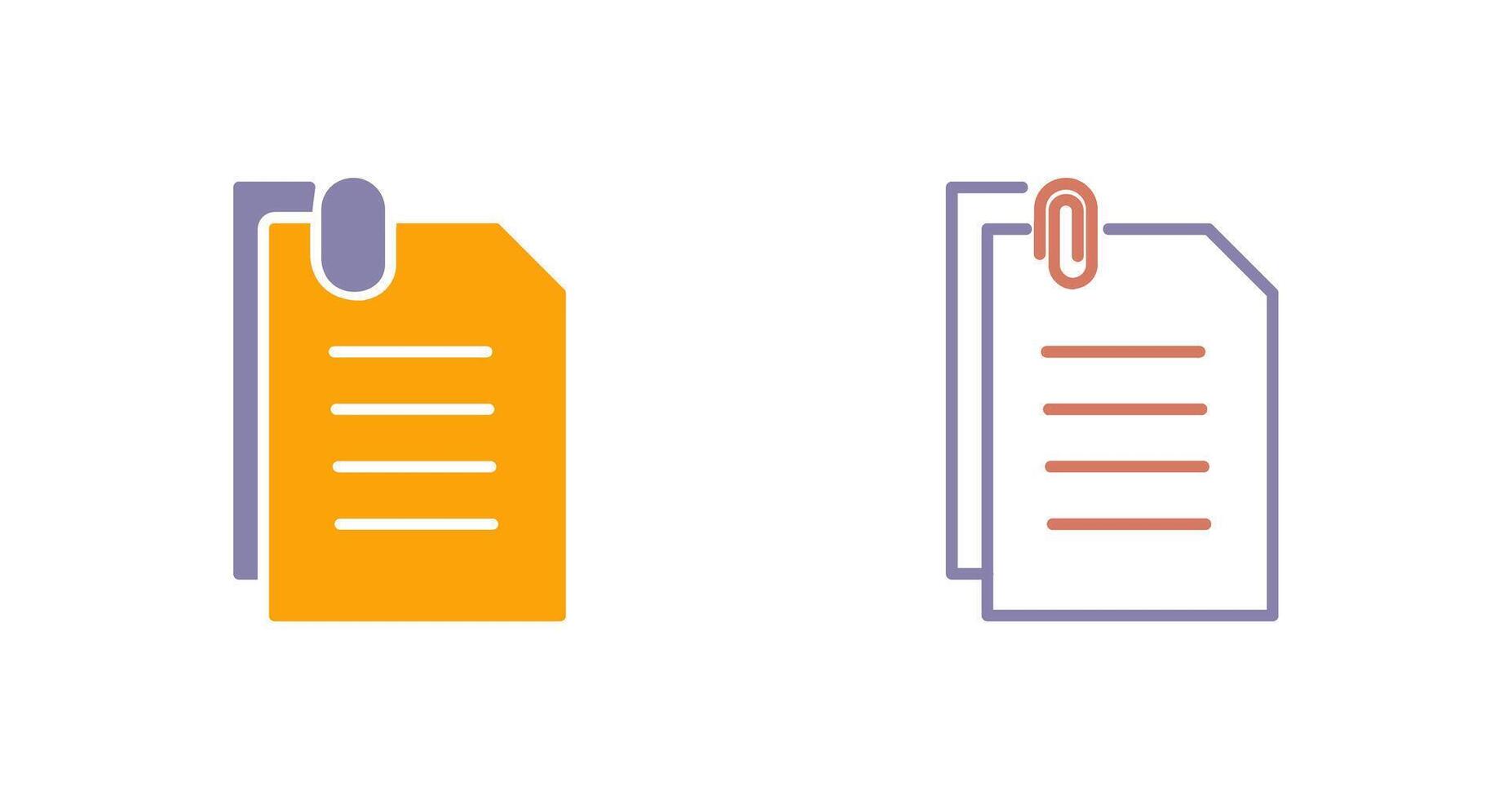 Attached Documents Icon vector