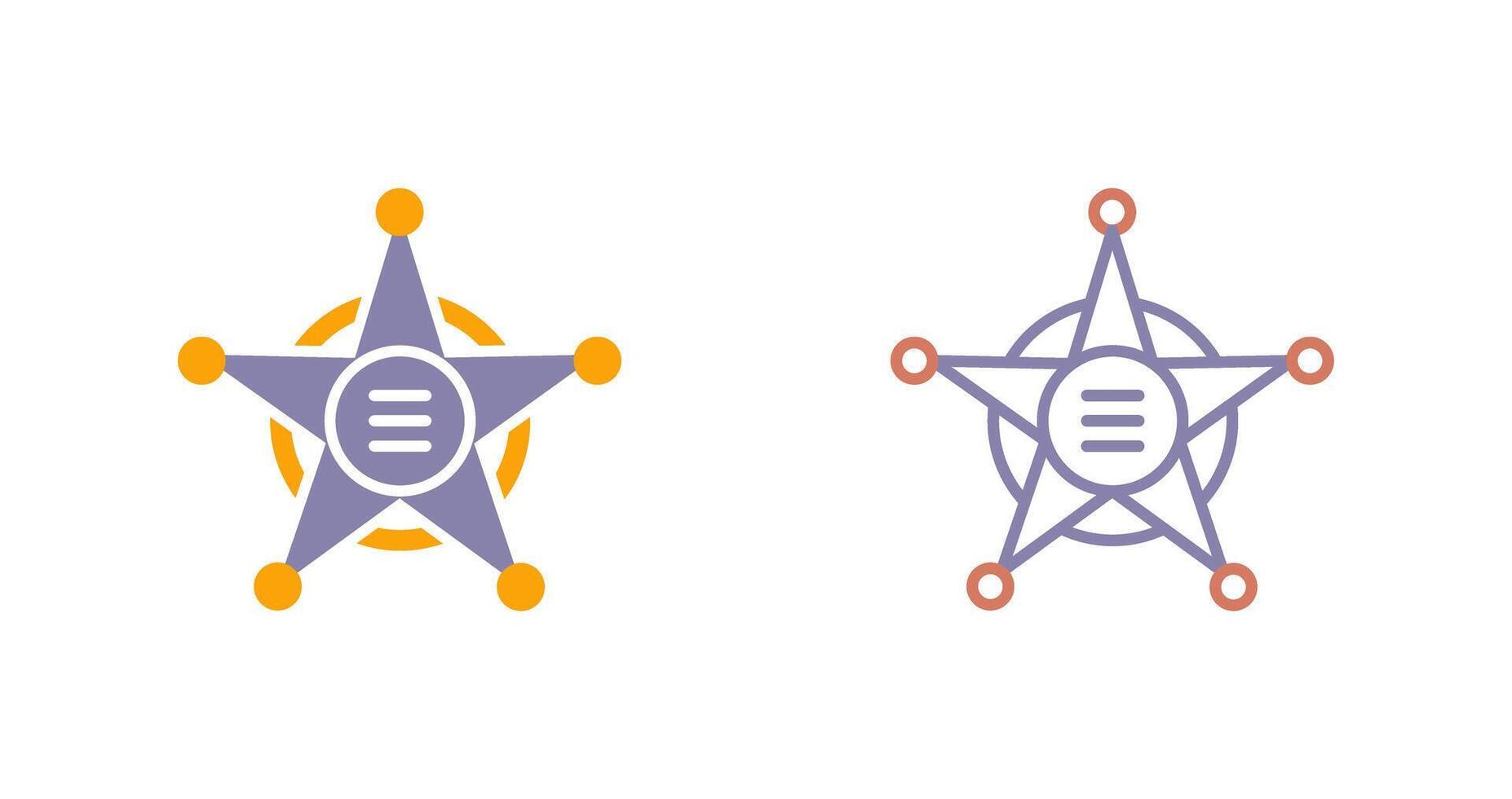 Sheriff Badge Icon vector