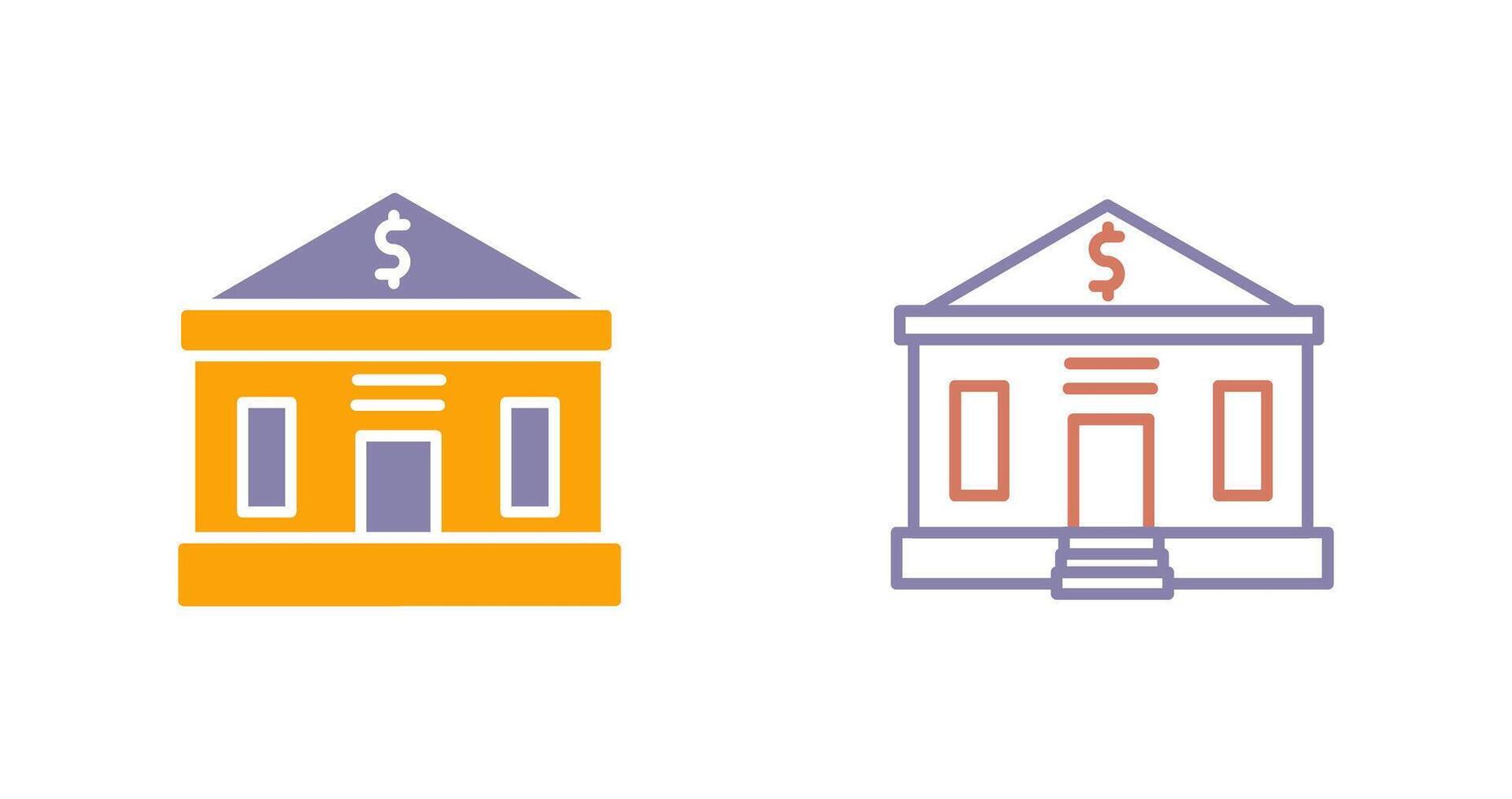 Bank Building Icon vector