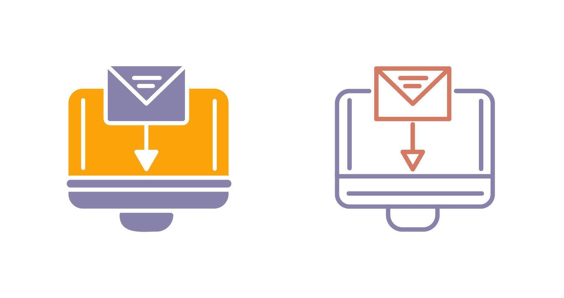 Mail Upload Icon vector