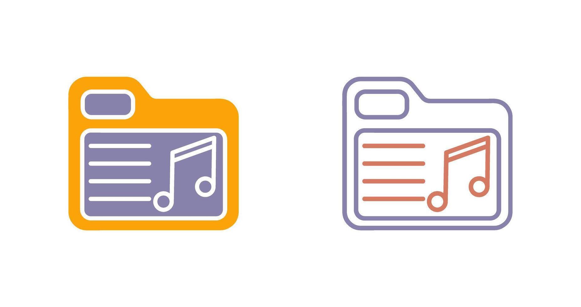 Music Folder Icon vector