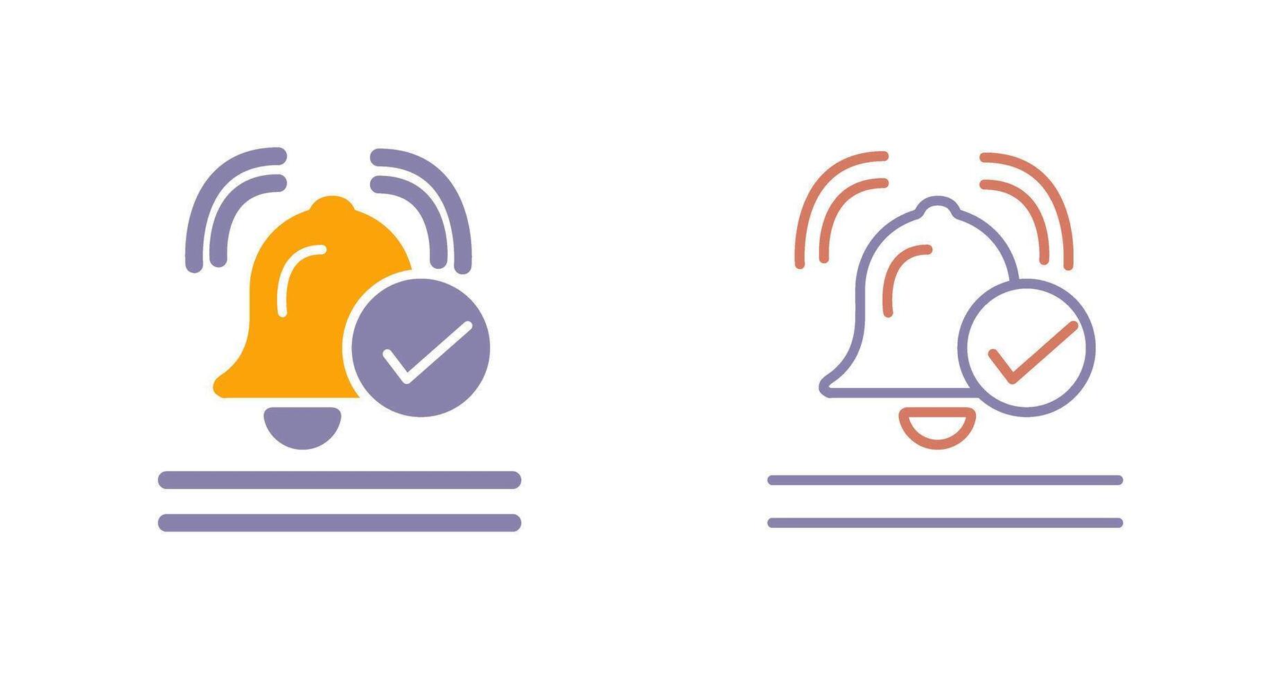 Approve Bell Icon vector