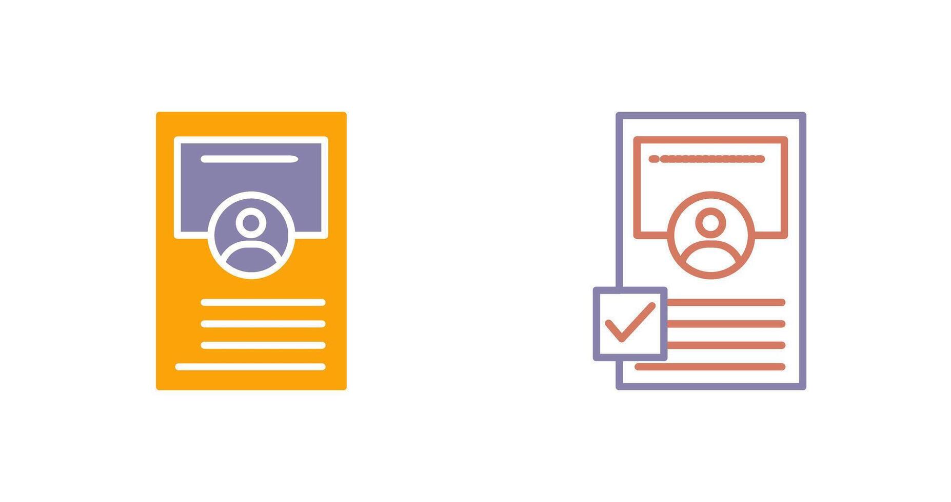 Profile Approve Icon vector
