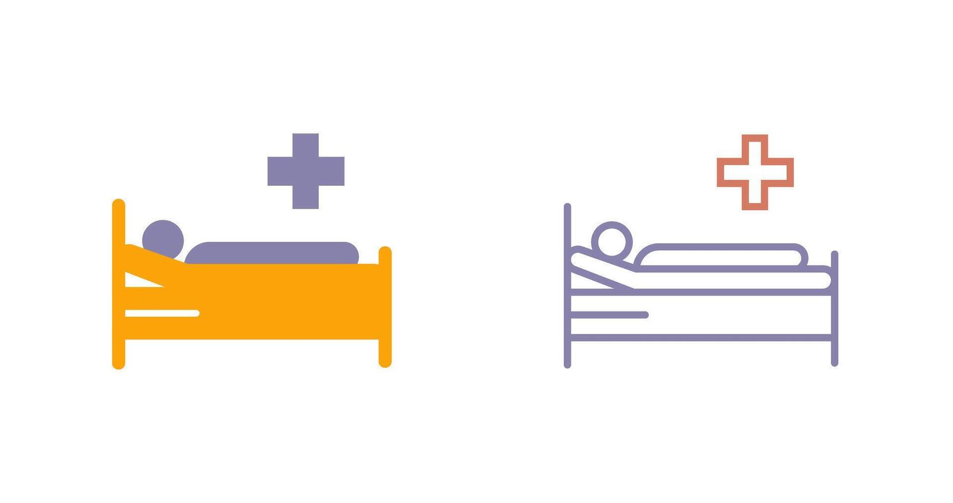 Patient Bed Icon vector
