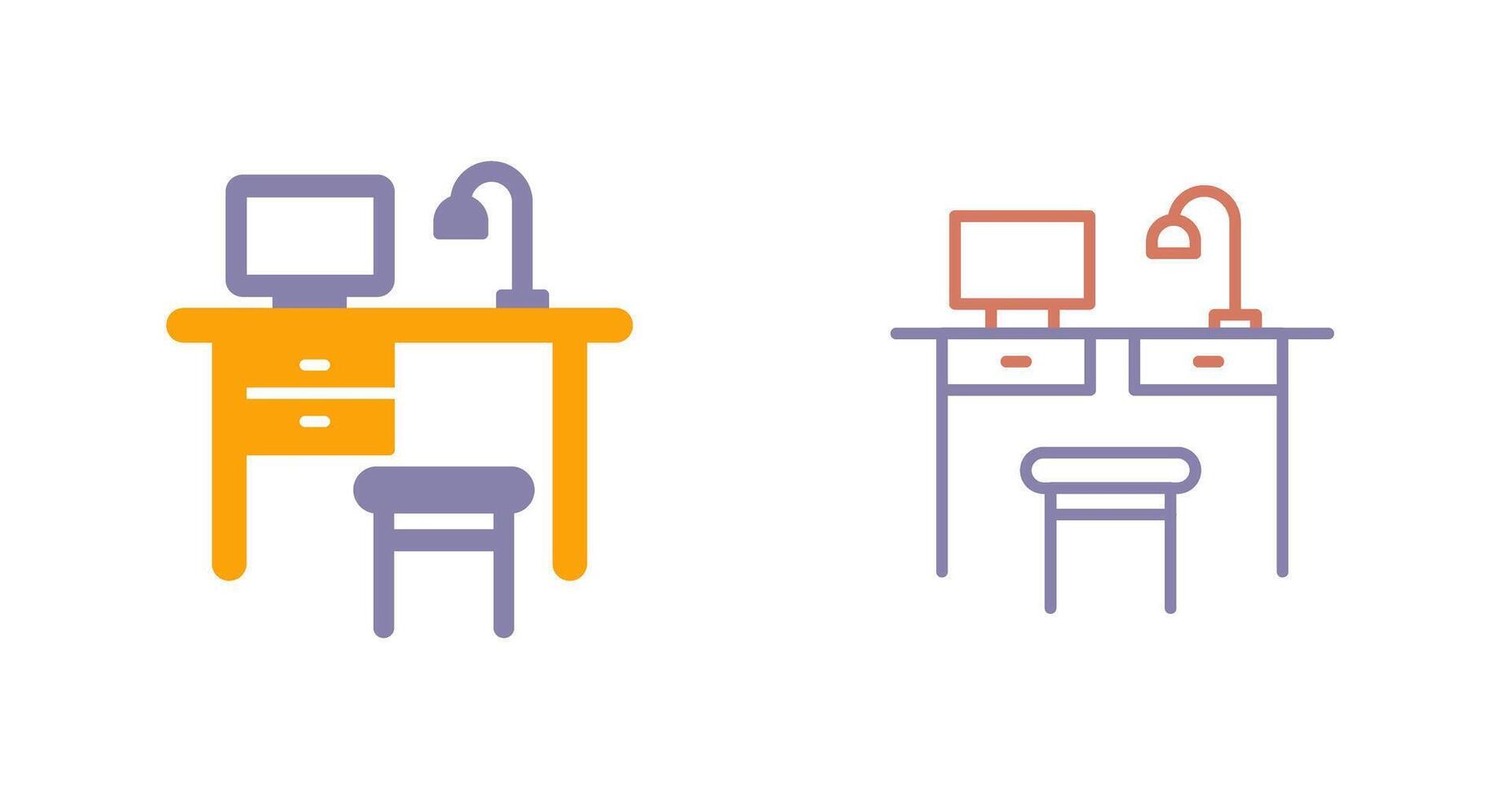 Simple Desk Icon vector