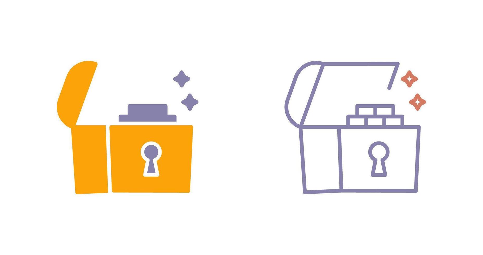 Open Treasure Box Icon vector