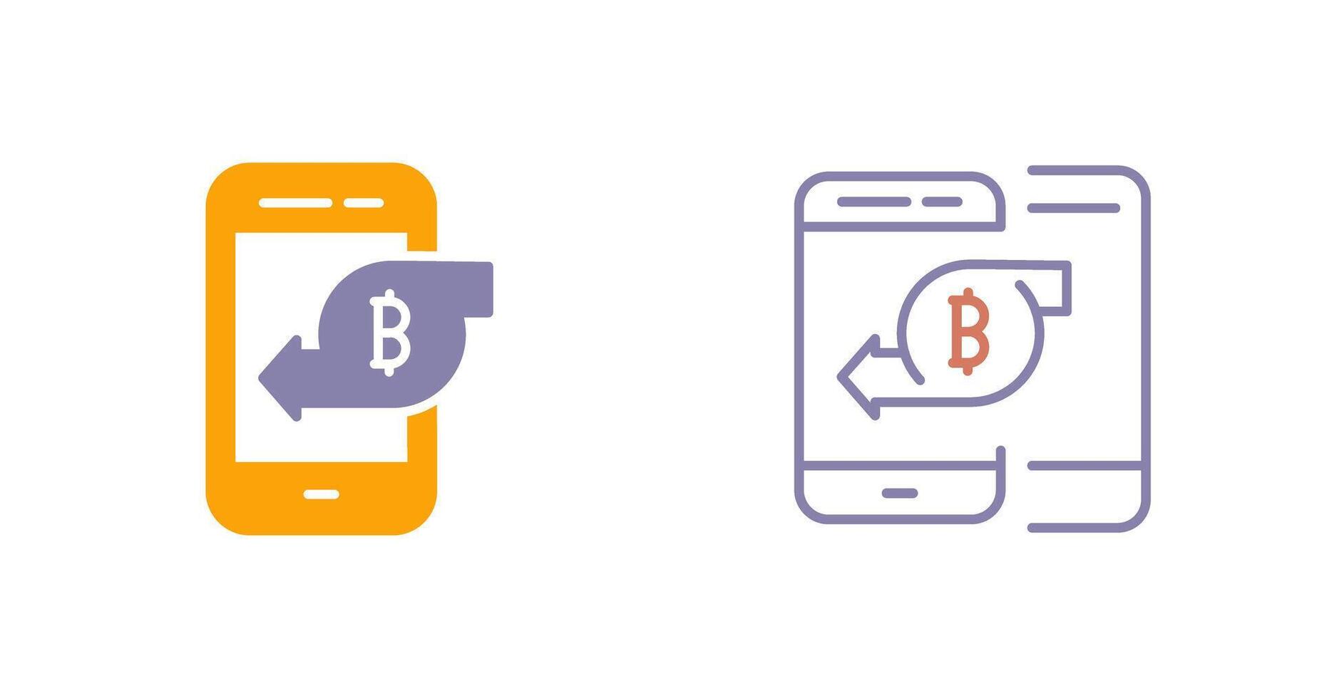 Bitcoin Mobile Icon vector