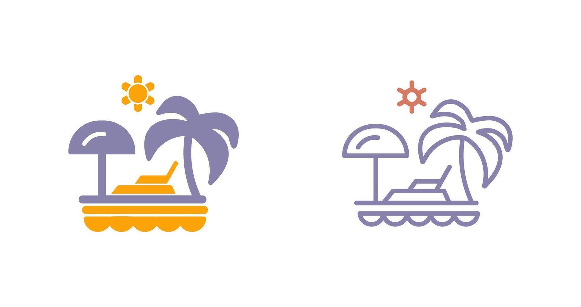 Vacation Spots Icon vector