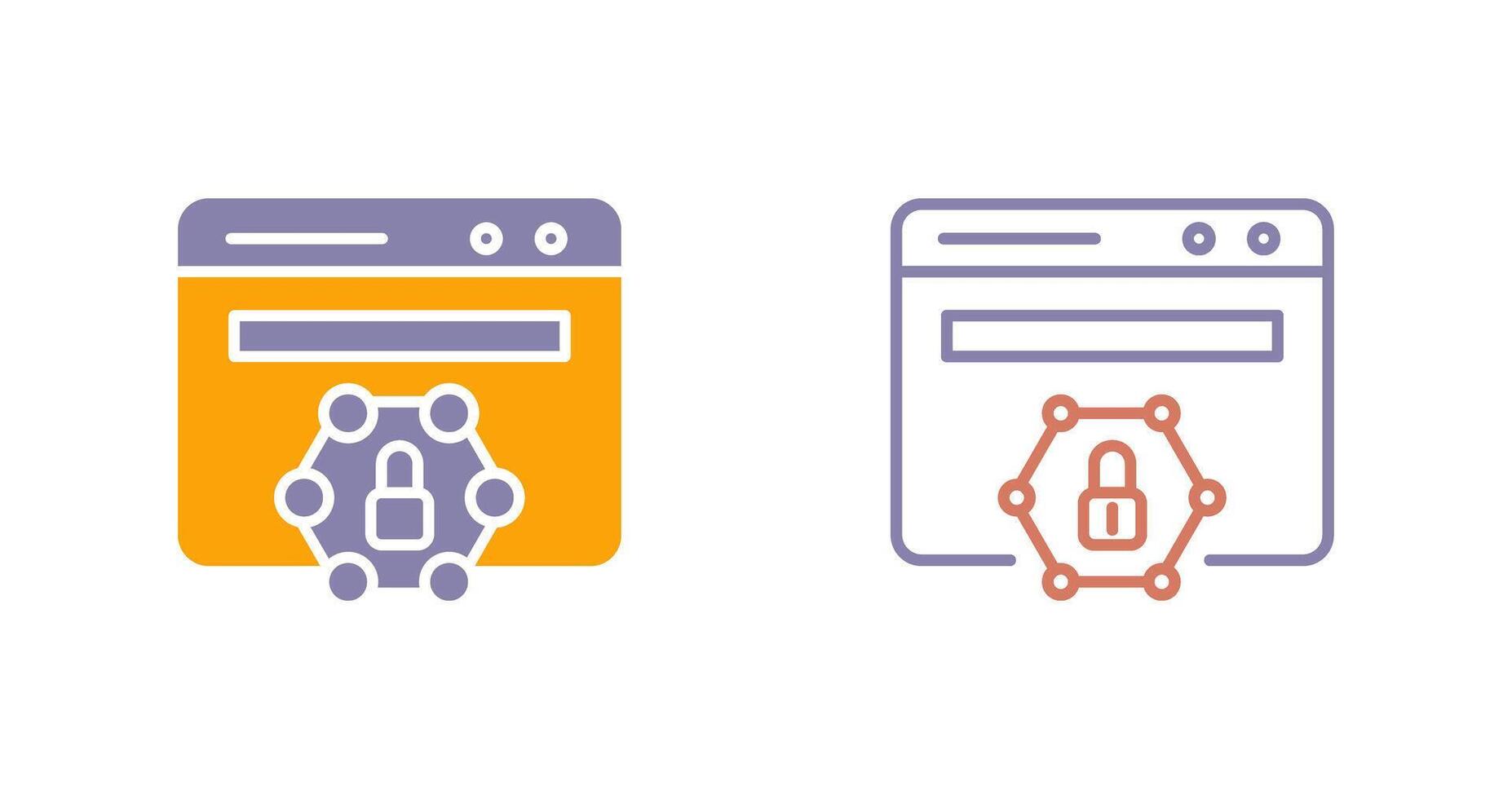 Web Protected Icon vector