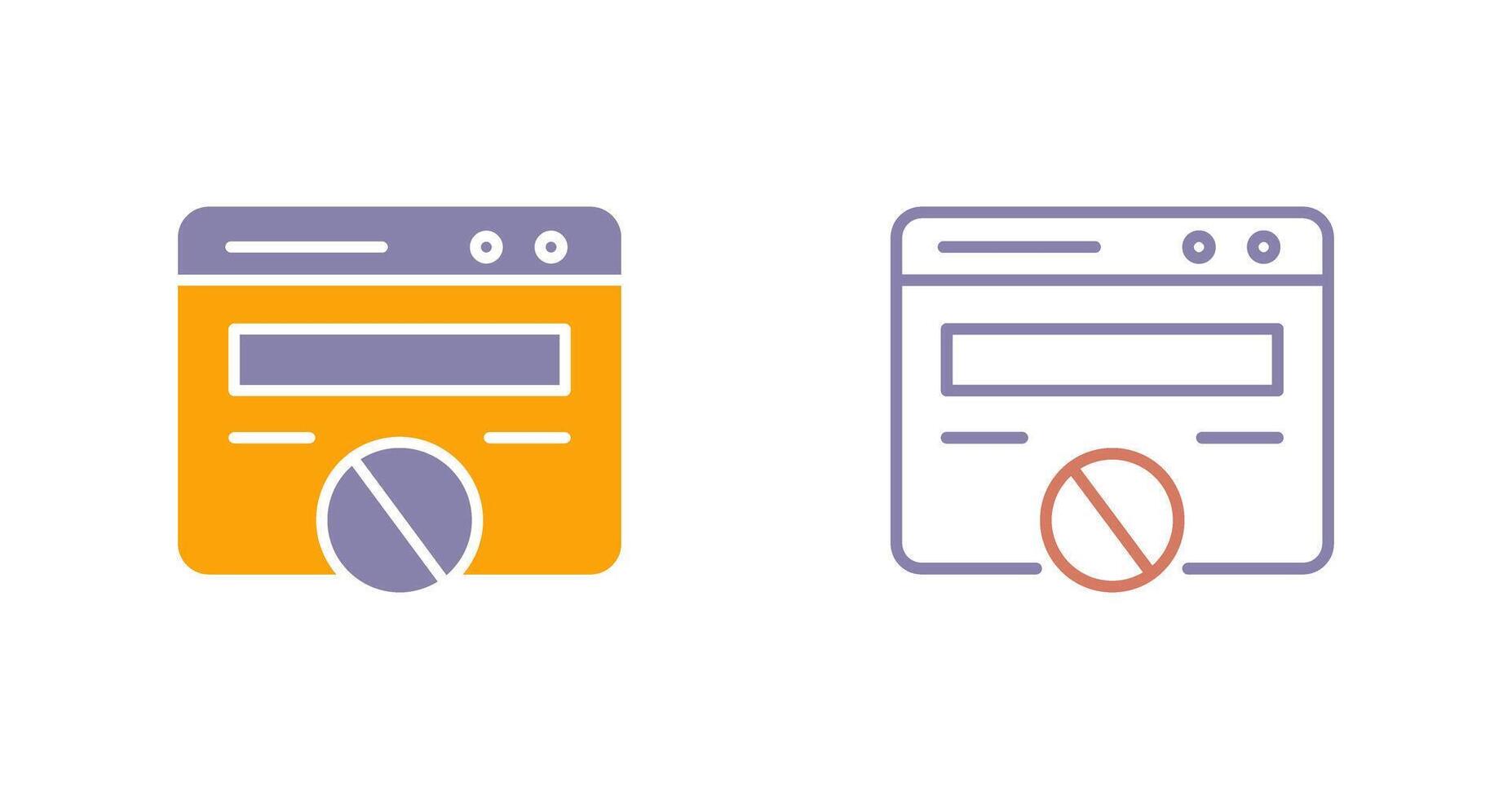 Block Website Icon vector