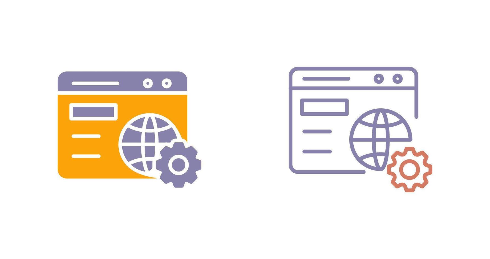 Browser Setting Icon vector