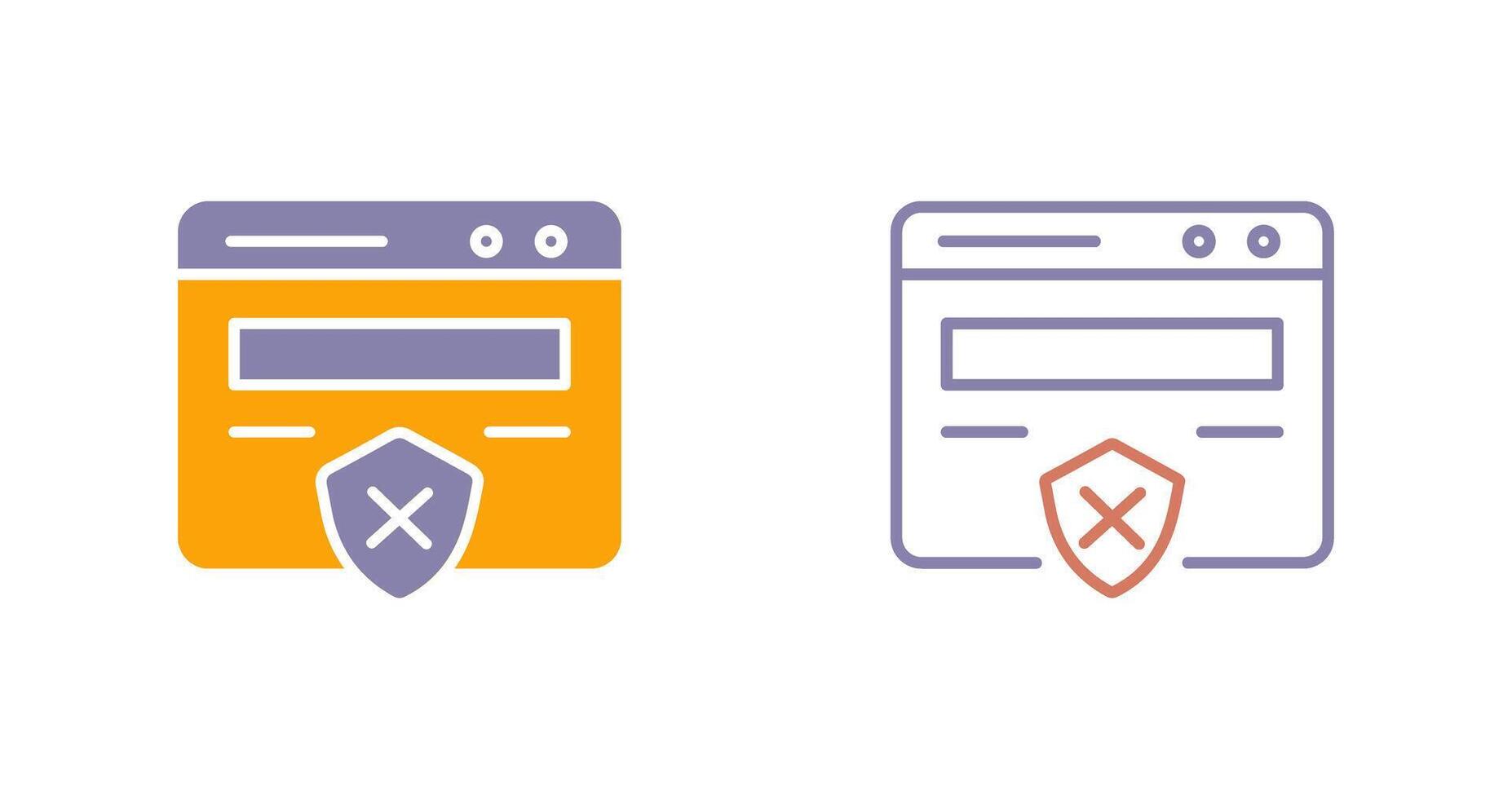 Unprotected Website Icon vector