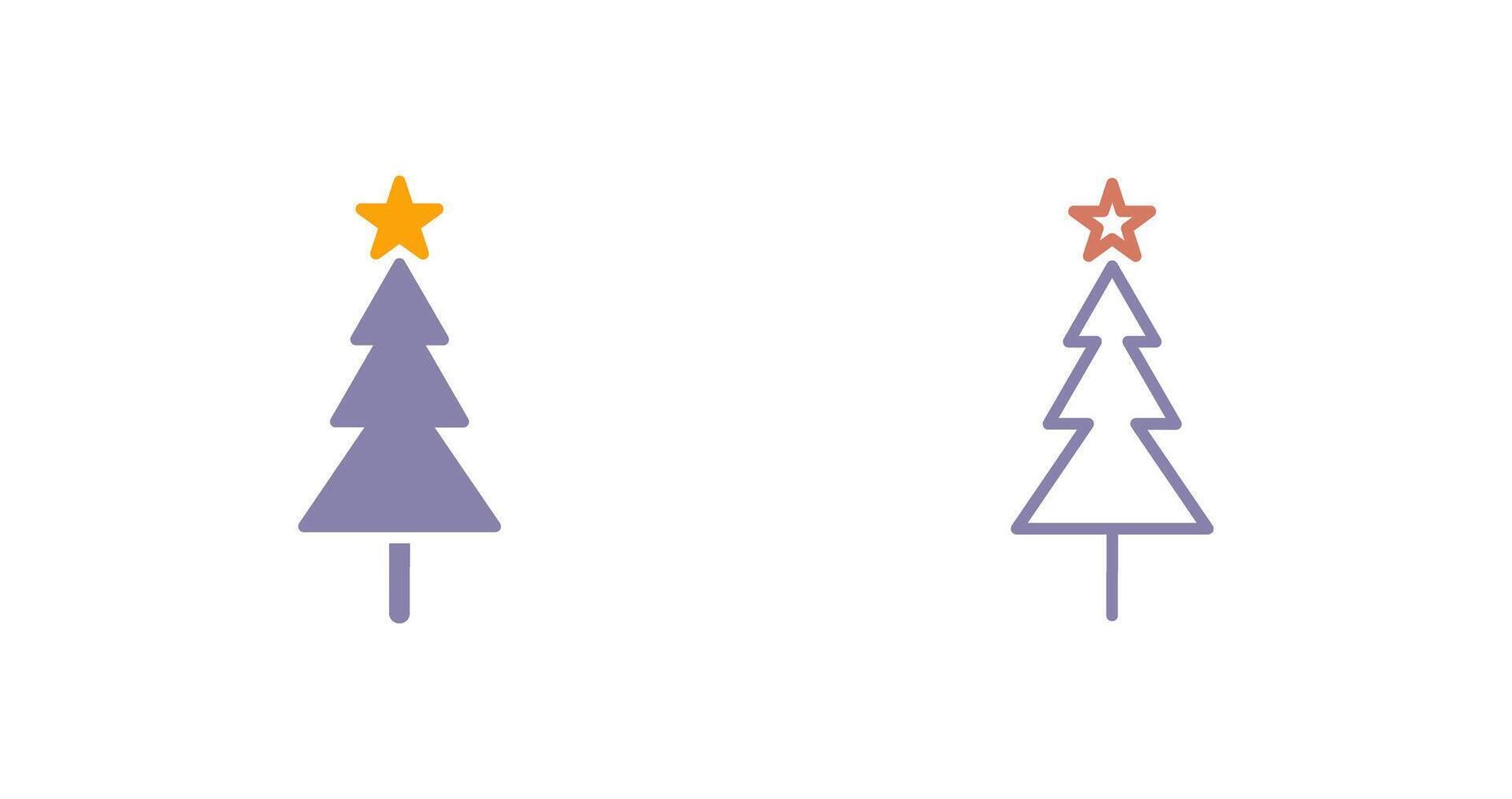 icono de arbol de navidad vector