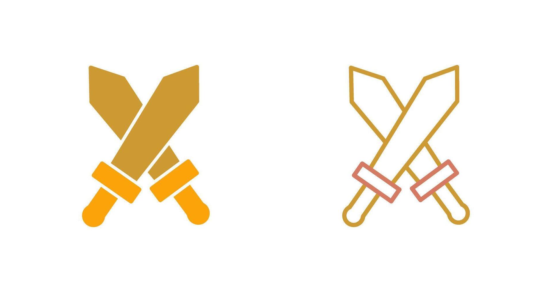 Two Swords Icon vector