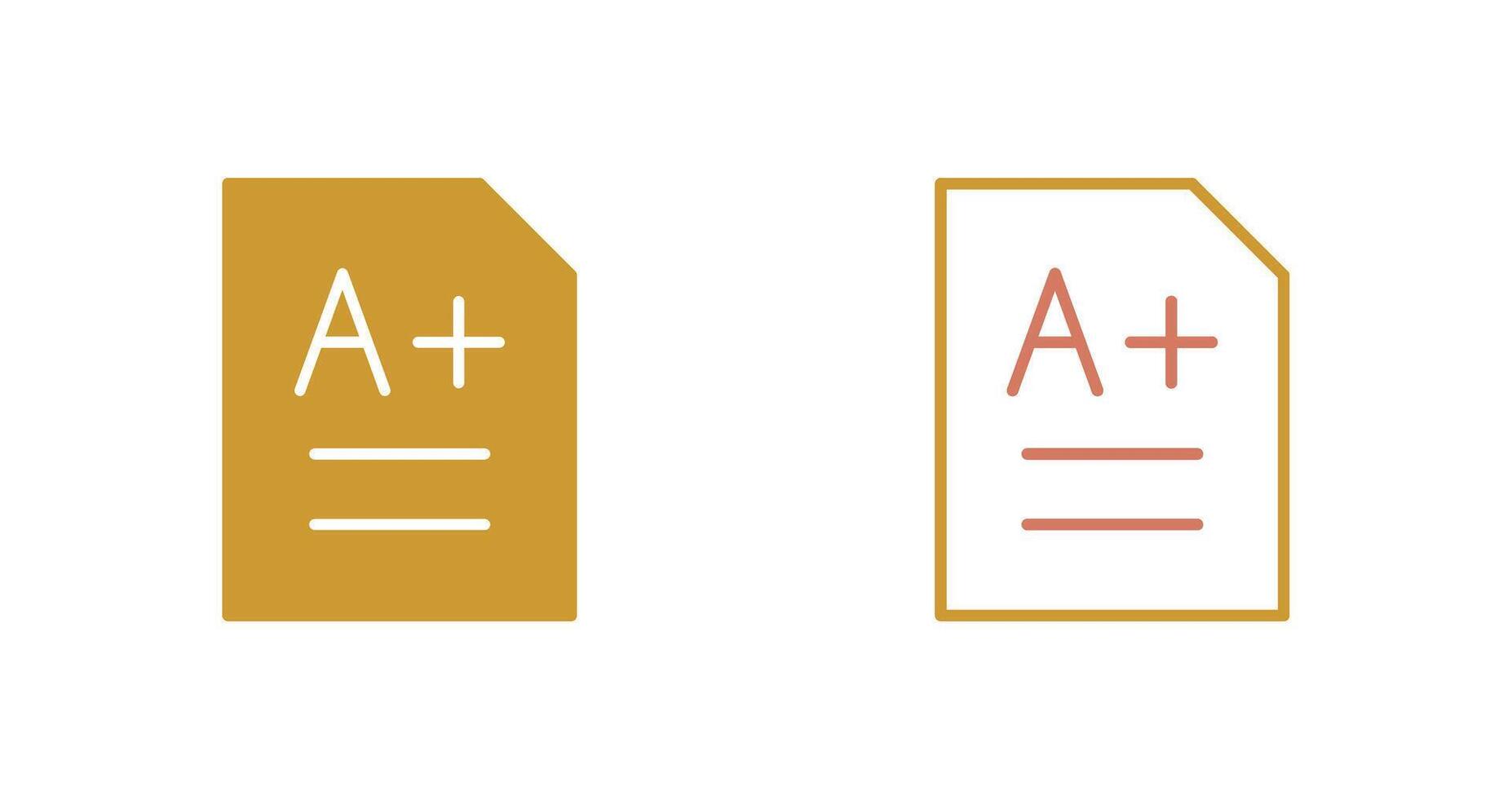 A grade Icon vector