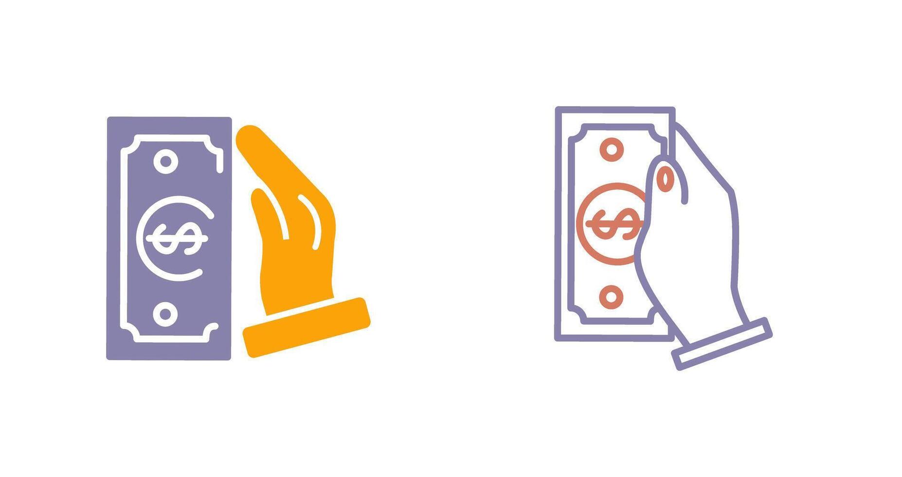 Cash Receiving Icon vector