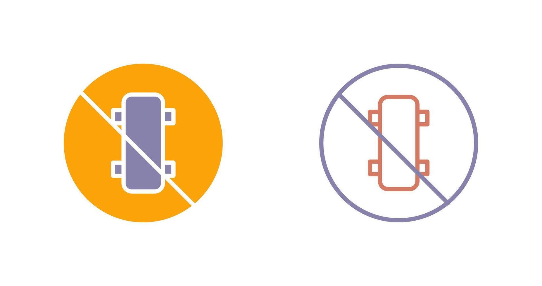 No Skating Icon vector