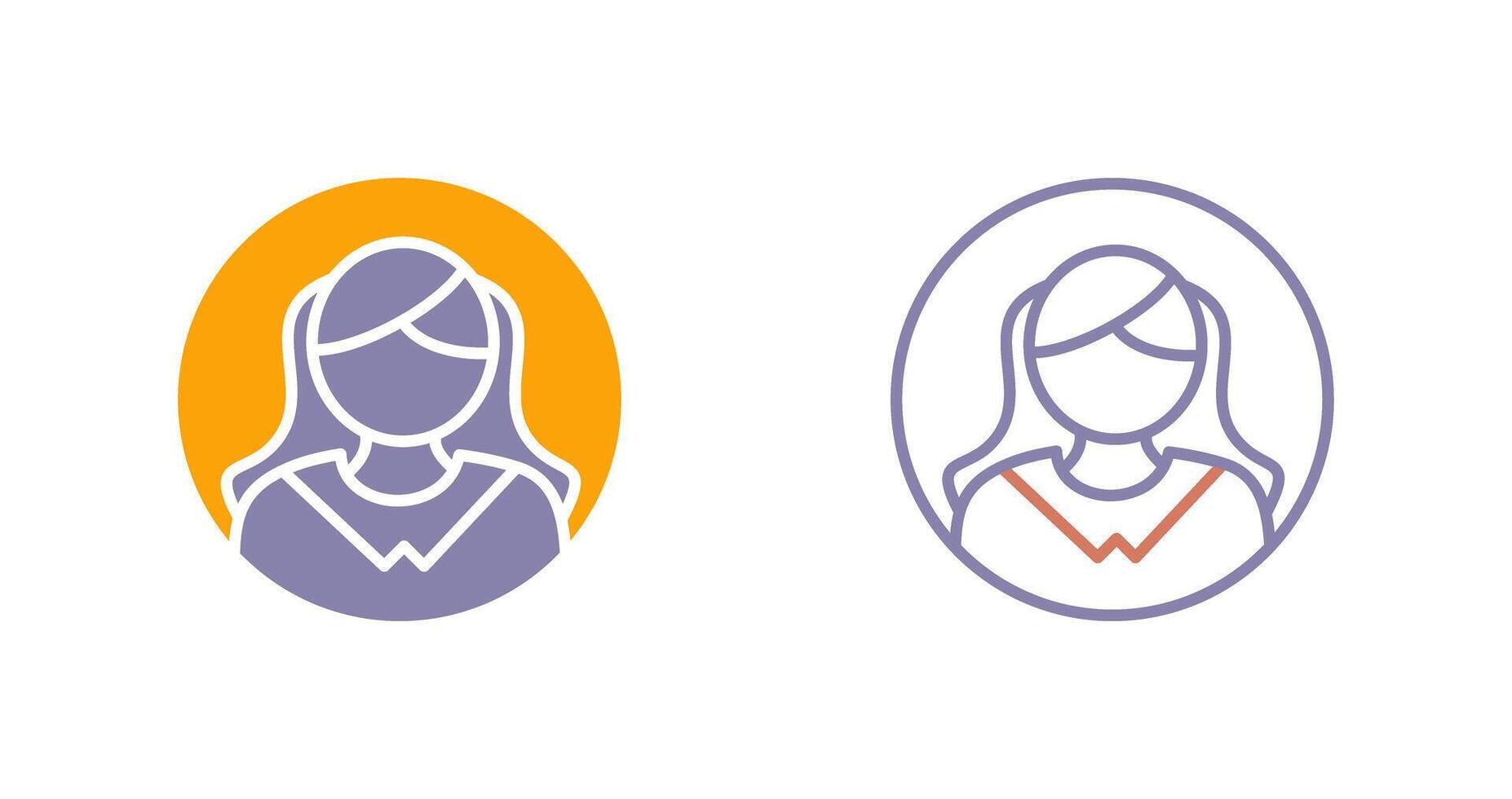 Female Profile Icon vector