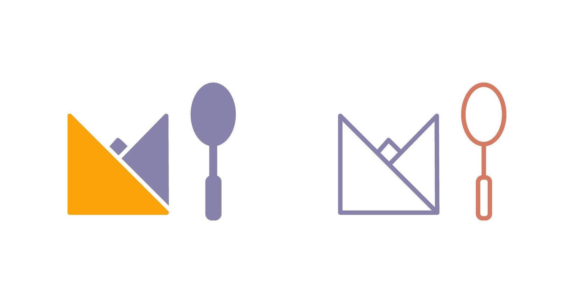 Spoon and Napkin Icon vector