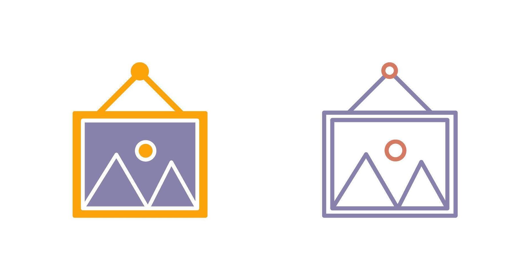 Hanging Painting Icon vector
