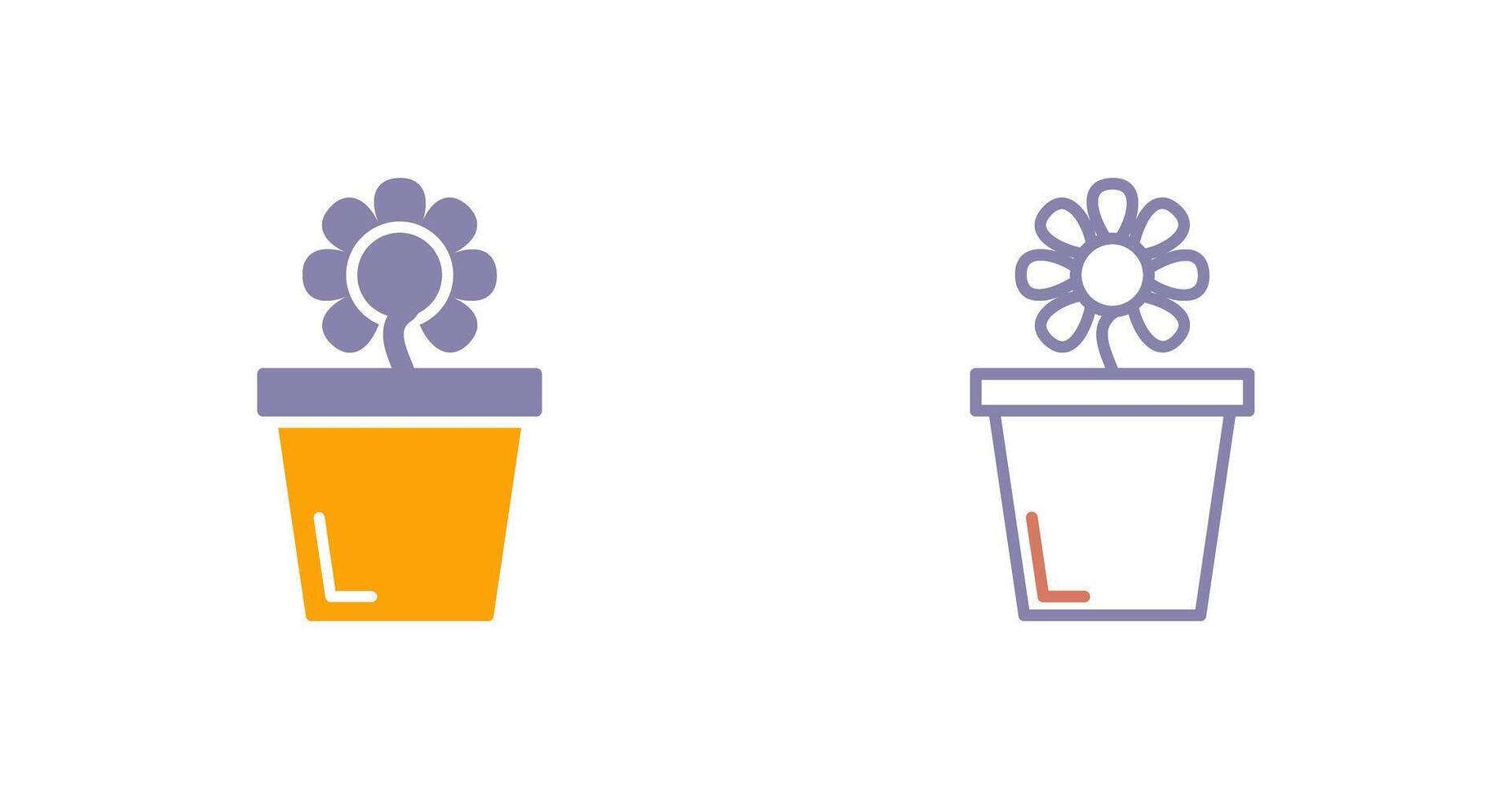 Flower Pot Icon vector