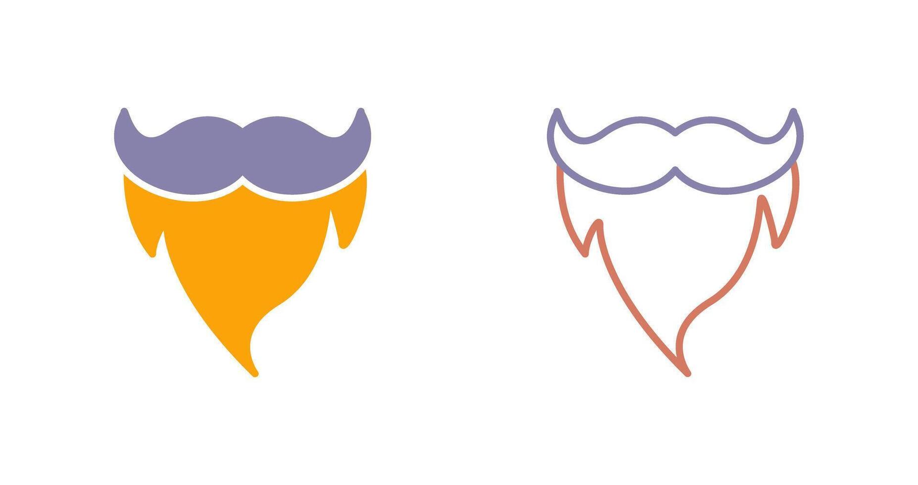 barba y Bigote ii icono vector