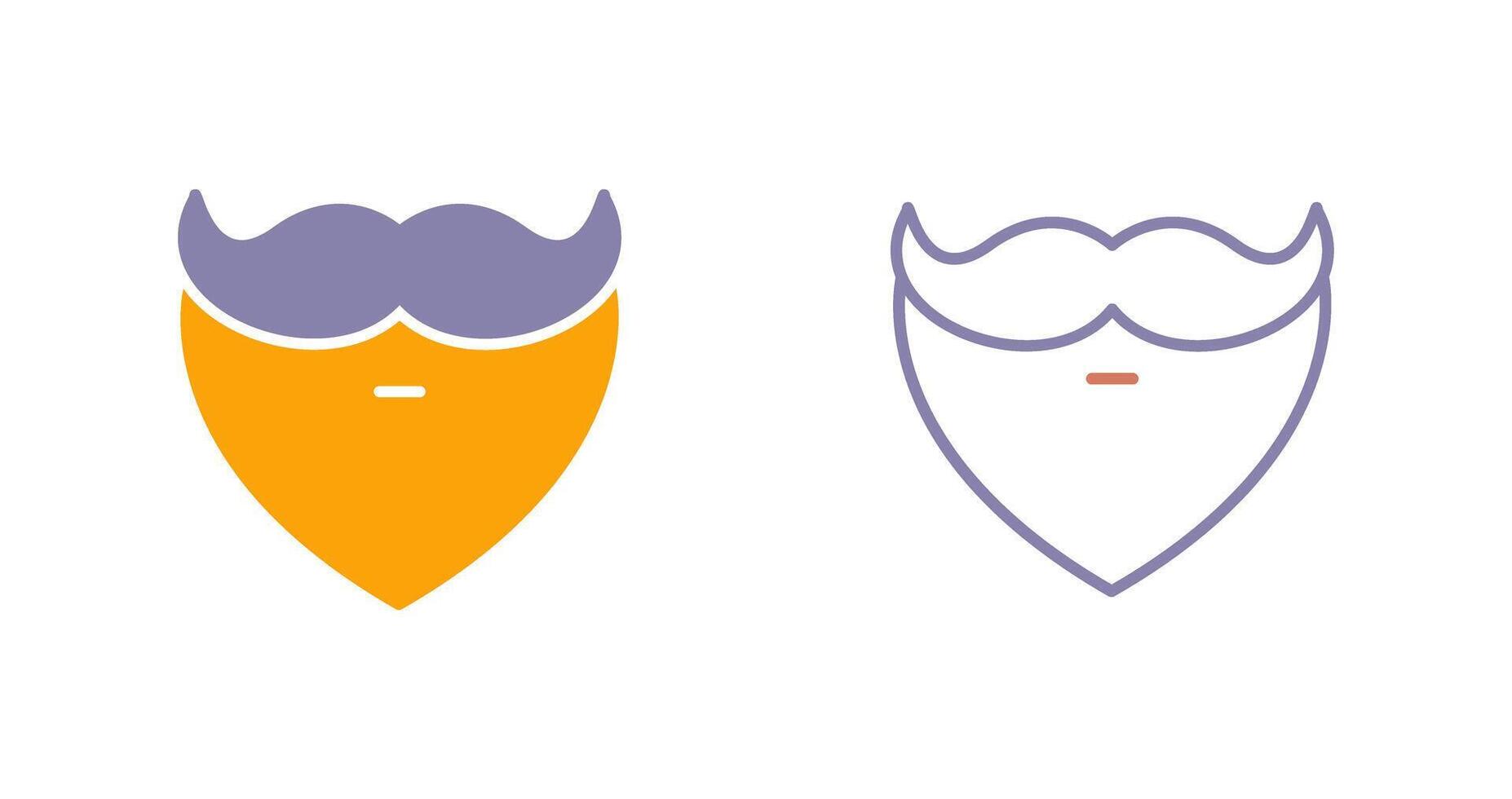 barba y Bigote yo icono vector