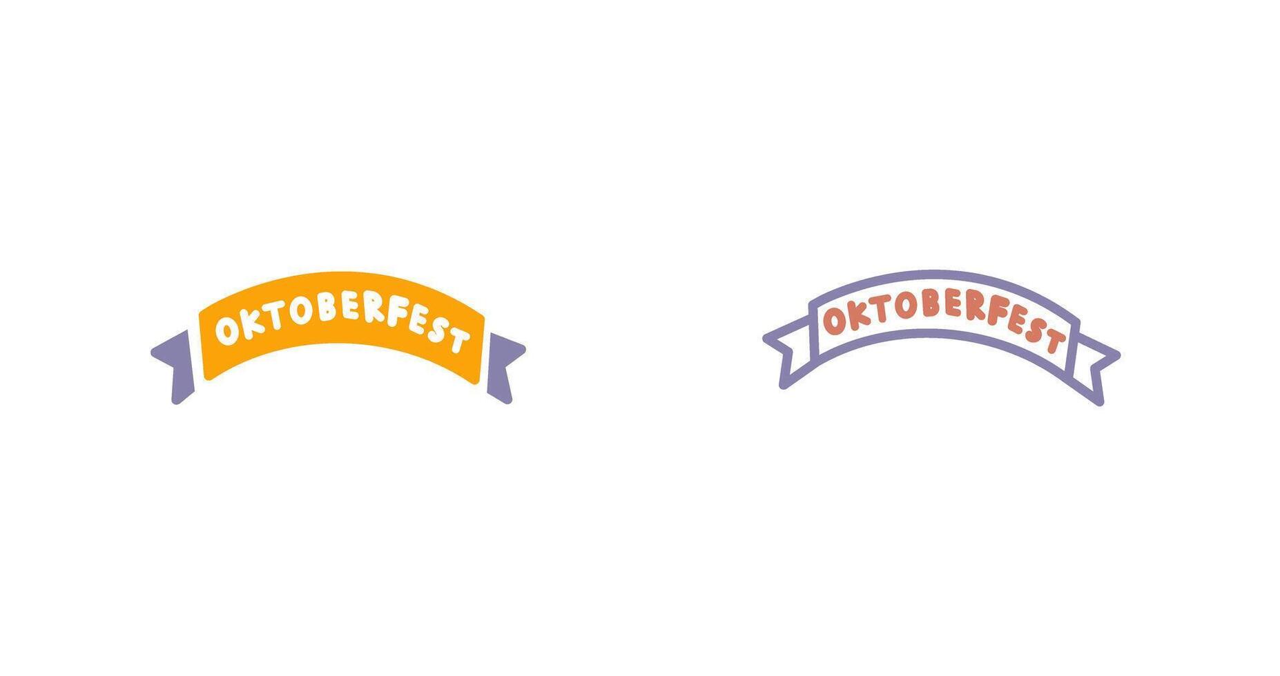 Oktoberfest bandera icono vector