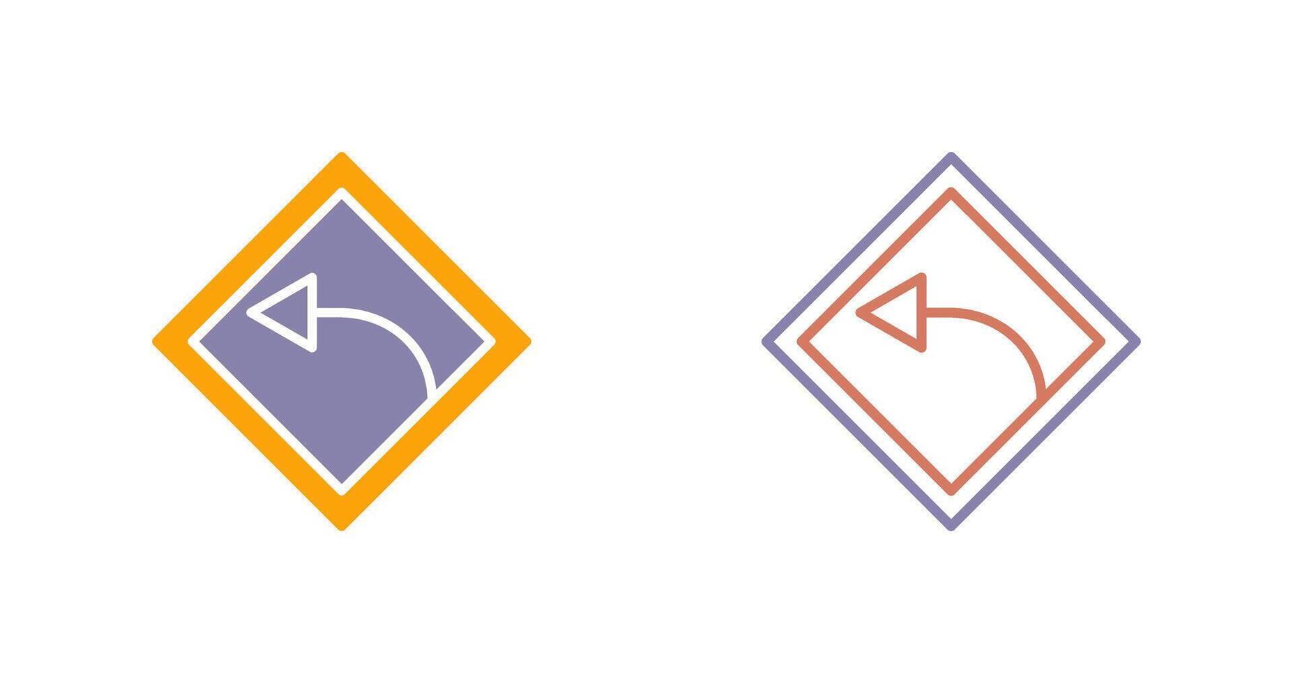 Left Turn Icon vector