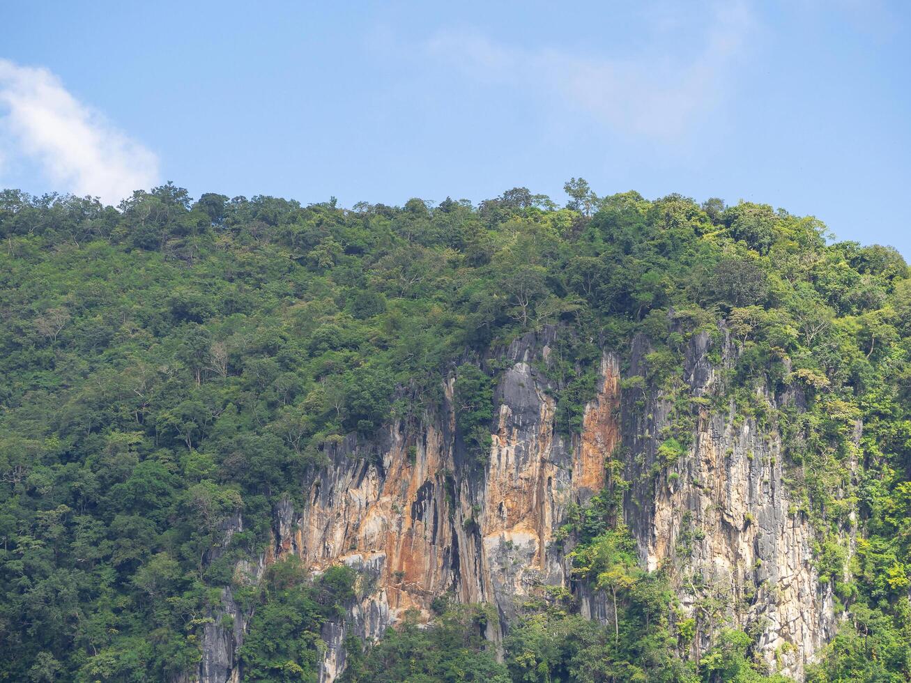Scenic view landscape of mountains in northern thailand. photo