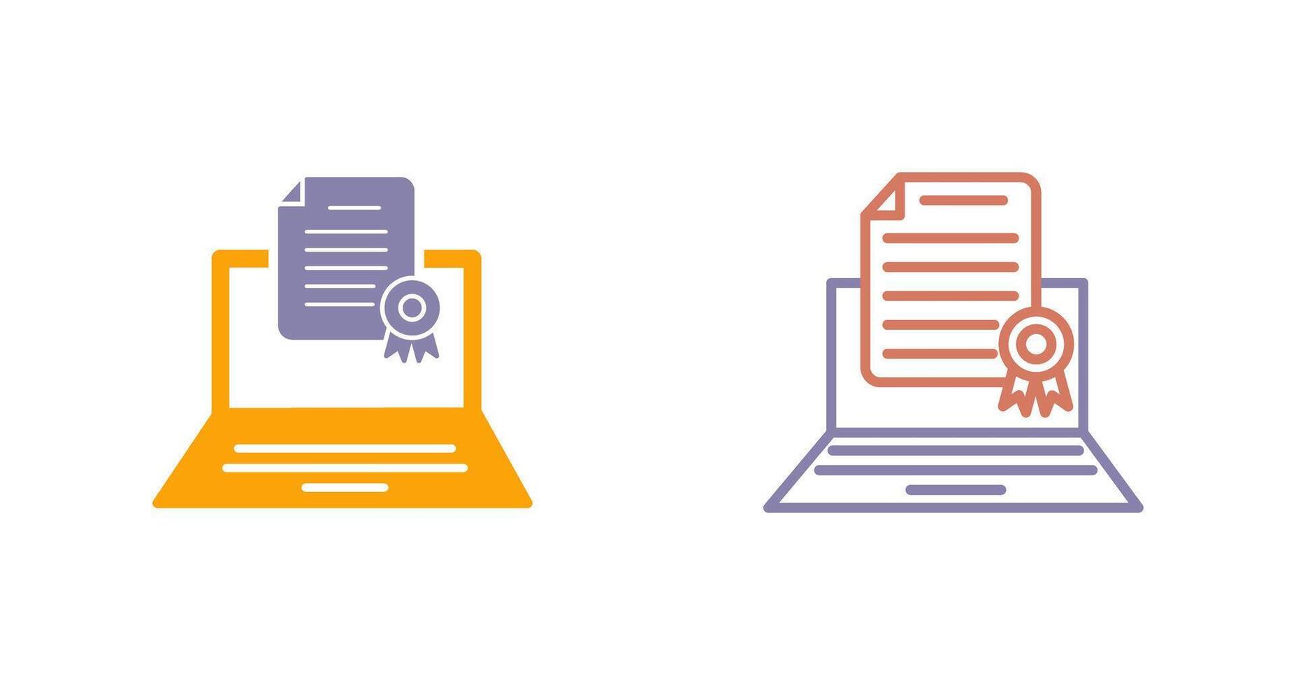 Online Graduation Icon vector